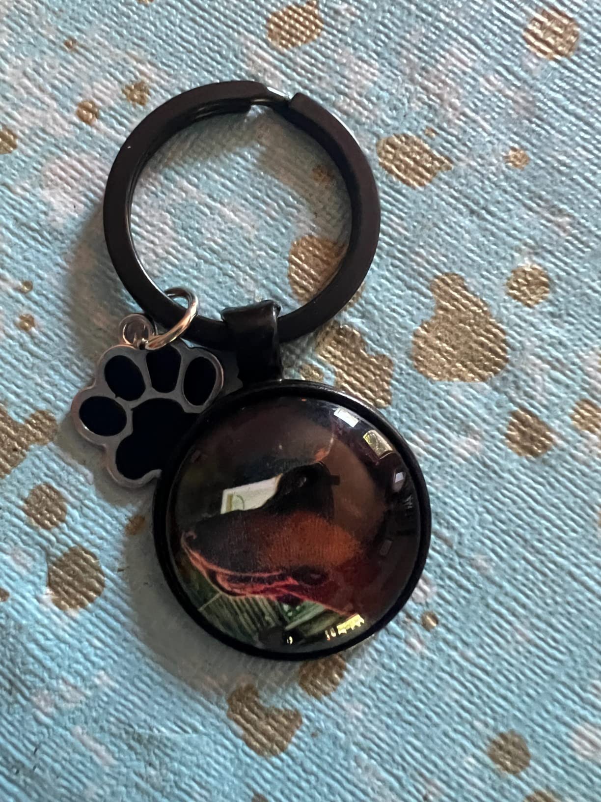 Custom Pet Photo Keychain Personalized Photo Pawprint Dog Tag Keychain Engraved Keyring Animal Pet Lover customer photo 2