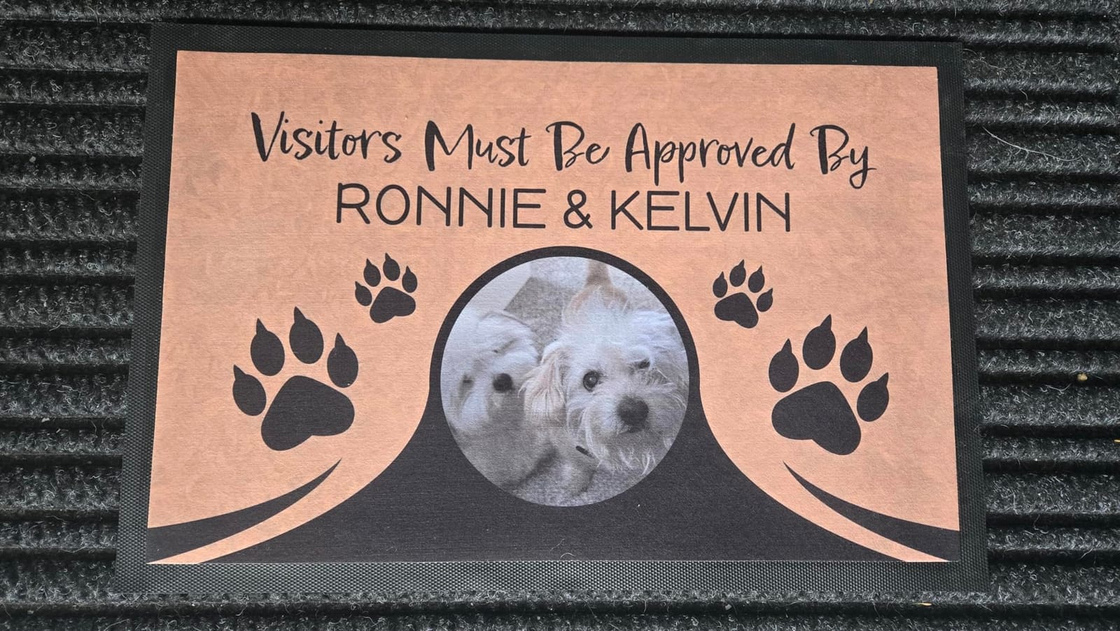 Personalized Dog Door Mat, Customized Welcome Mat, Front Door Mat | Add Dog Photo & Name, Cute Welcome Mat, Outdoor/Indoor Door Mat | 20
