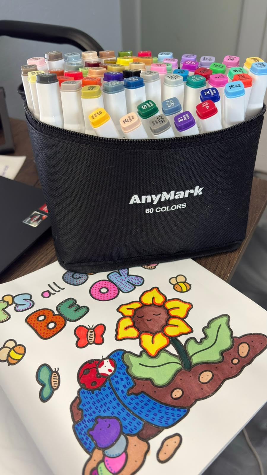 AnyMark 60 Colors Alcohol Markers Chisel & Fine Dual Tip customer photo 1