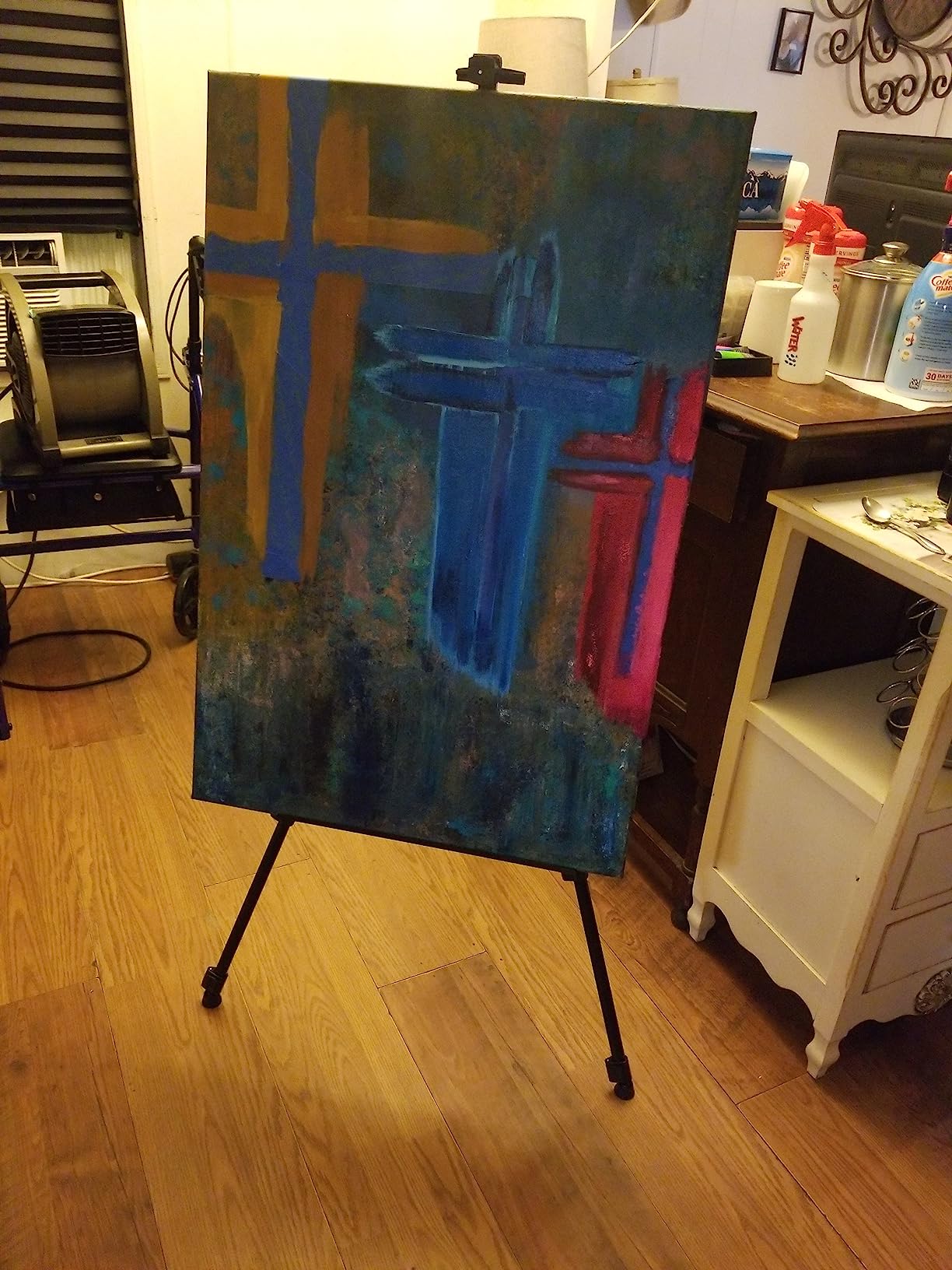 Art Painting Display Easel Stand - Portable Adjustable Floor Artist Easel customer photo 2
