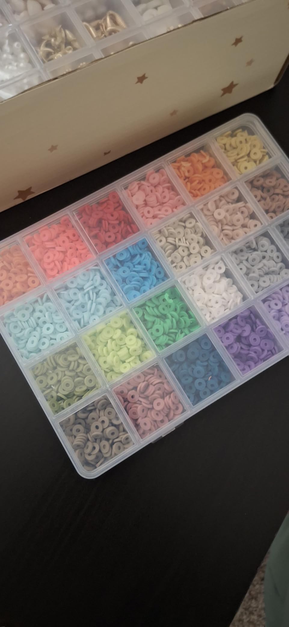 Pizooro Clay Beads 3 Boxes Bracelet Making Kit, 10500pcs Beads for Jewelry Making, Round Letter Beads with Charm and Elastic Strings, Friendship Bracelets Holiday Gifts for Girls Adults customer photo 2