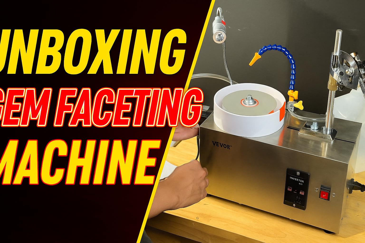 VEVOR Gem Faceting Machine, 180W Jade Grinding Polishing Machine 0-2980RPM Adjustable Rotating Speed, Rock Jewel Angle Polisher with Precise Mechanical Manipulator & Scale Gem Jade Stone Crystal | FOR Gem Jade Stone Crystal, Adjustable Rotating Speed, Rock Jewel Angle Polisher with Precise Mechanical Manipulator & Scale customer photo 1