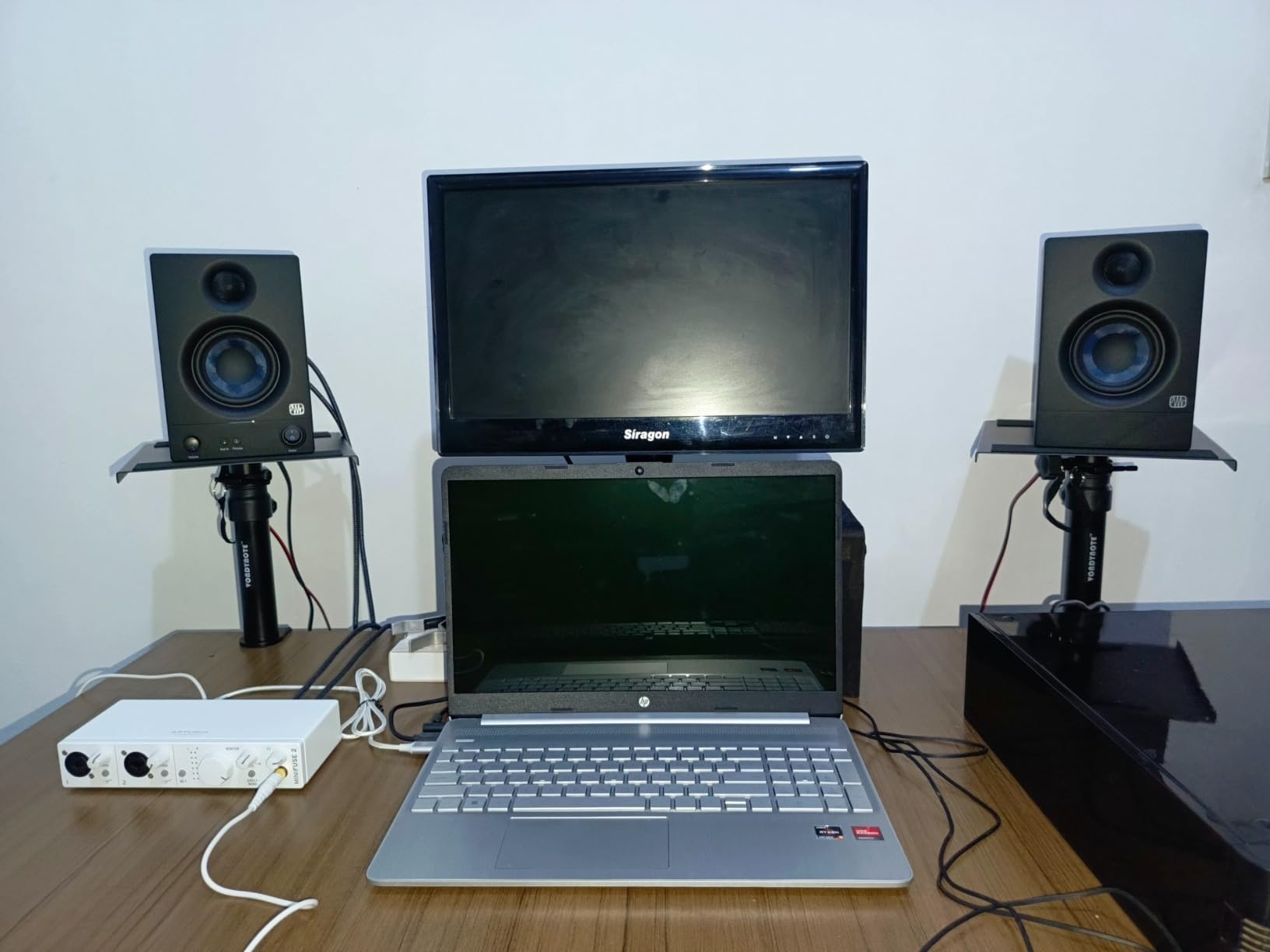 Vondynote Set of 2 Desktop Clamp Speaker Stands Short Studio Monitor Stands customer photo 2