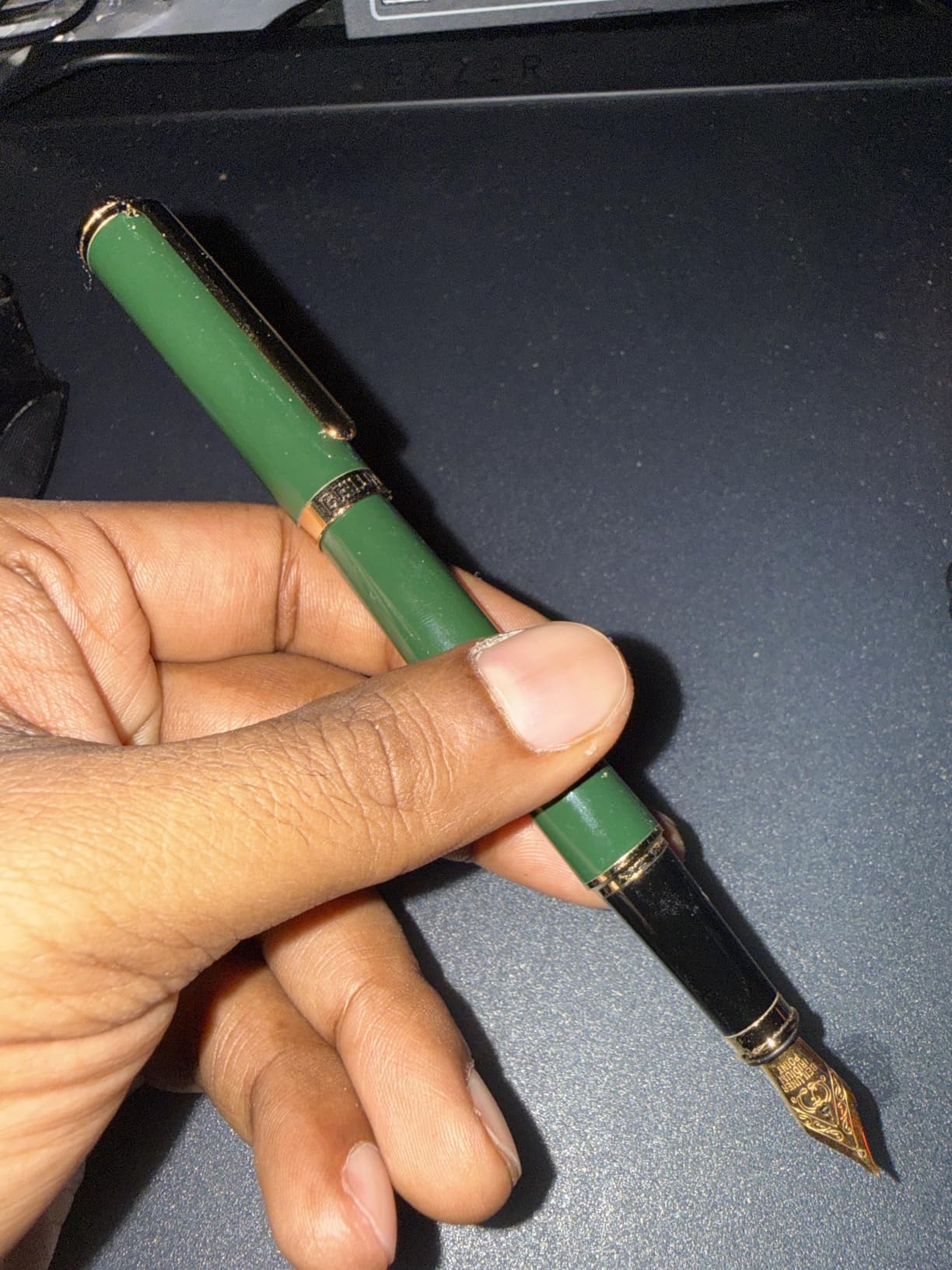 BEILUNER Blue Fountain Pen,Stunning Luxury Pens with 24K Gold Finish, Gorgeous 24K Gilded Nib(Fine), Trustworthy Pen Gift for Men&Women -Ink Converter-Elegant, Graduation,Nice Pen for Writing customer photo 2