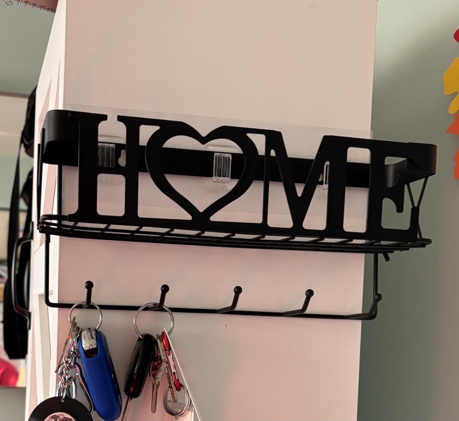 Key Holder for Wall - Key Rack with 5 Key Hooks, 11.02