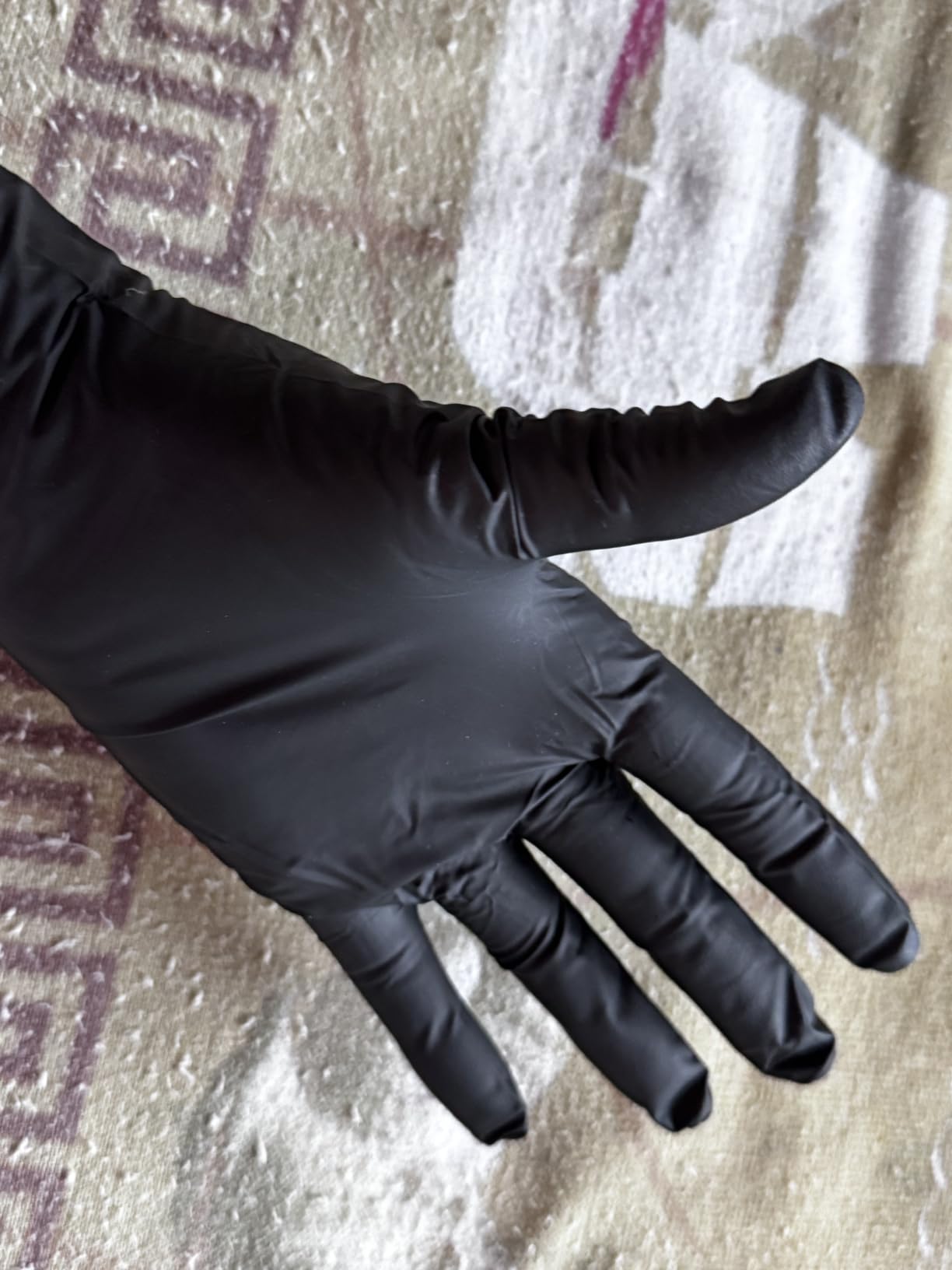 Inspire Black Nitrile Gloves HEAVY DUTY 6 Mil Nitrile Chemical Resistant Medical Cooking Cleaning Disposable Black Gloves customer photo 2