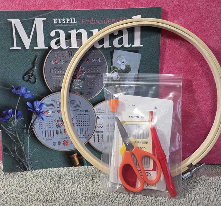 ETSPIL Embroidery Kit for Beginners, 4K Step-by-Step Video, Adults, Gift customer photo 1