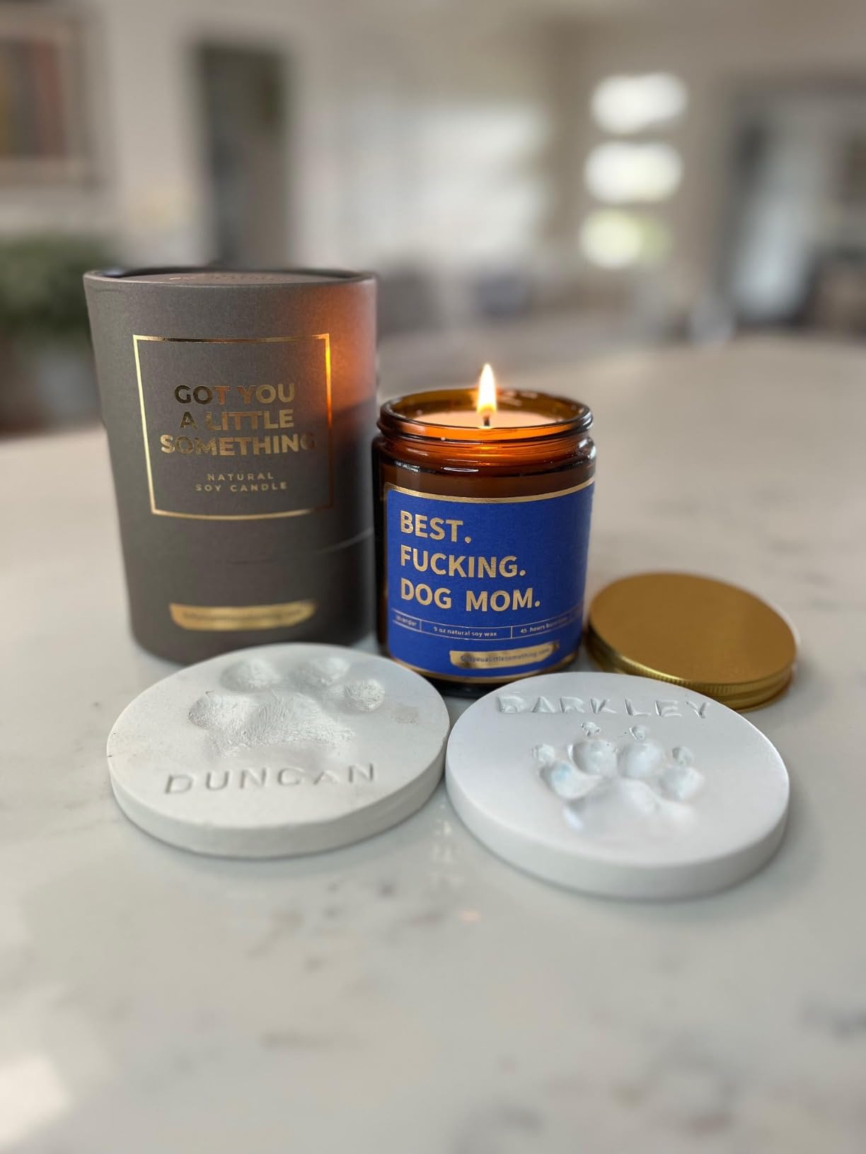 Dog Mom Gifts for Women | Lavender Vanilla Scented Candle, 100% Soy Wax | Funny Gift for Pet Lovers for Birthday, Mothers Day, Friendship, Housewarming, New Puppy | Best Dog Mom Candle customer photo 2