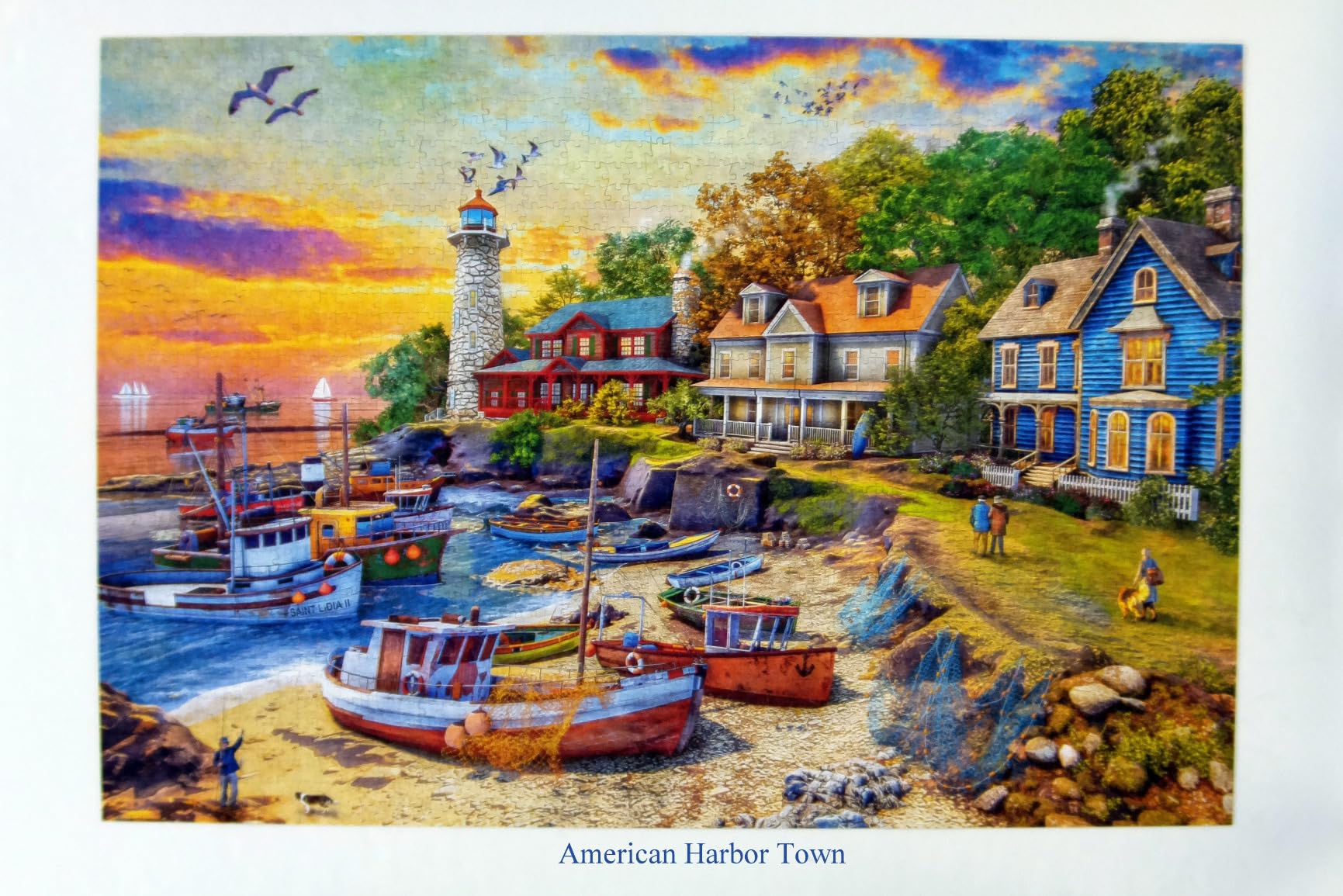 Buffalo Games - American Harbor Town - 2000 Piece Jigsaw Puzzle for Adults customer photo 2