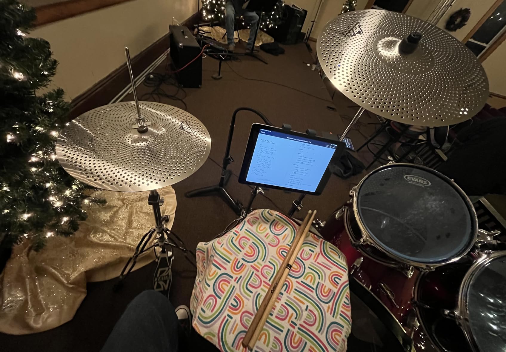 EASTROCK 5 Pieces Low Volume Cymbal Pack with Cymbal Bag and Felts,Silver customer photo 1