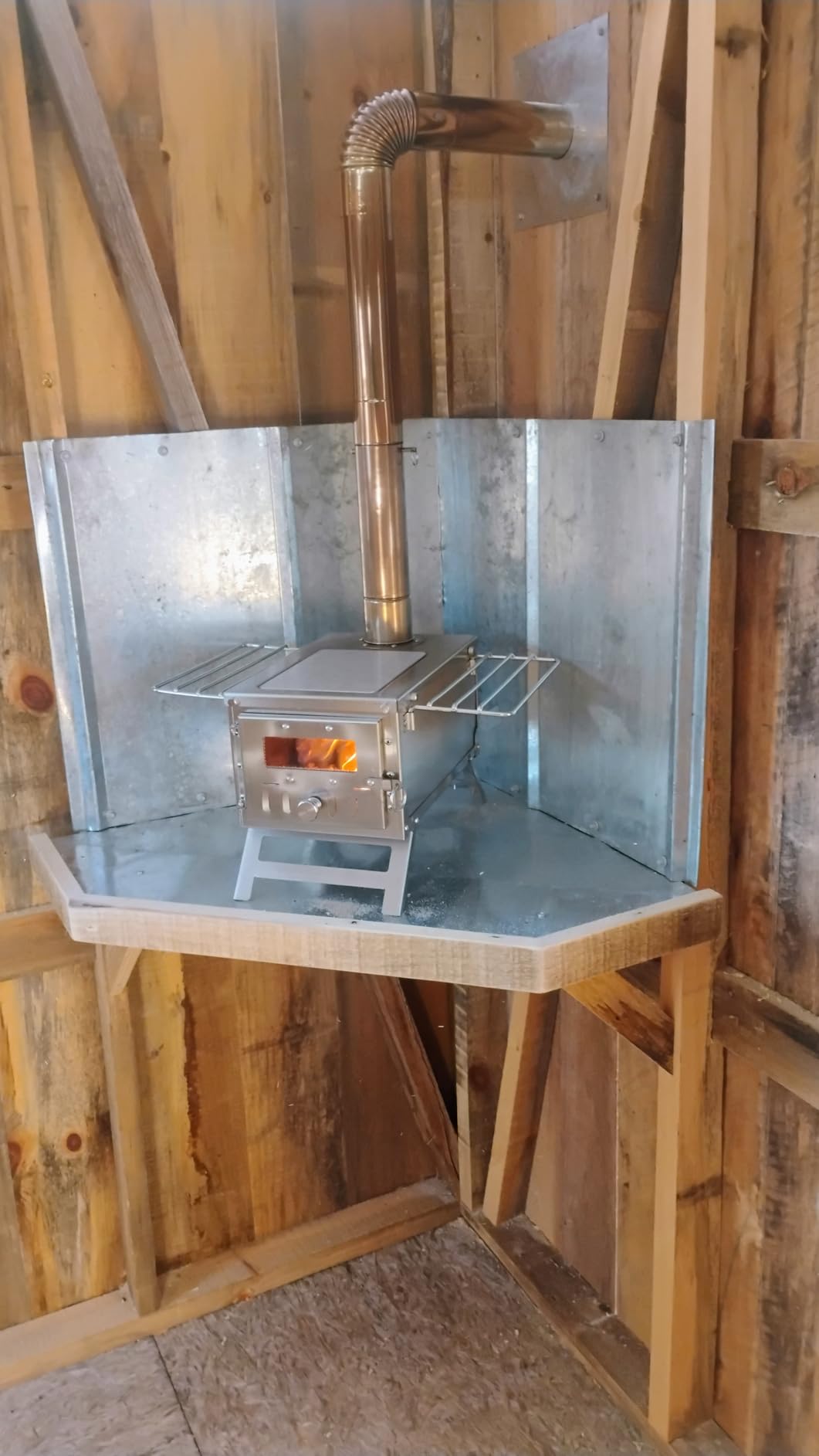 VEVOR Camping Wood Stove Stainless Steel Camping Tent Stove, Portable Wood Burning Stove with Chimney Pipes & Gloves, 640in³Firebox Hot Tent Stove for Outdoor Cooking and Heating with 8 Pipes customer photo 2
