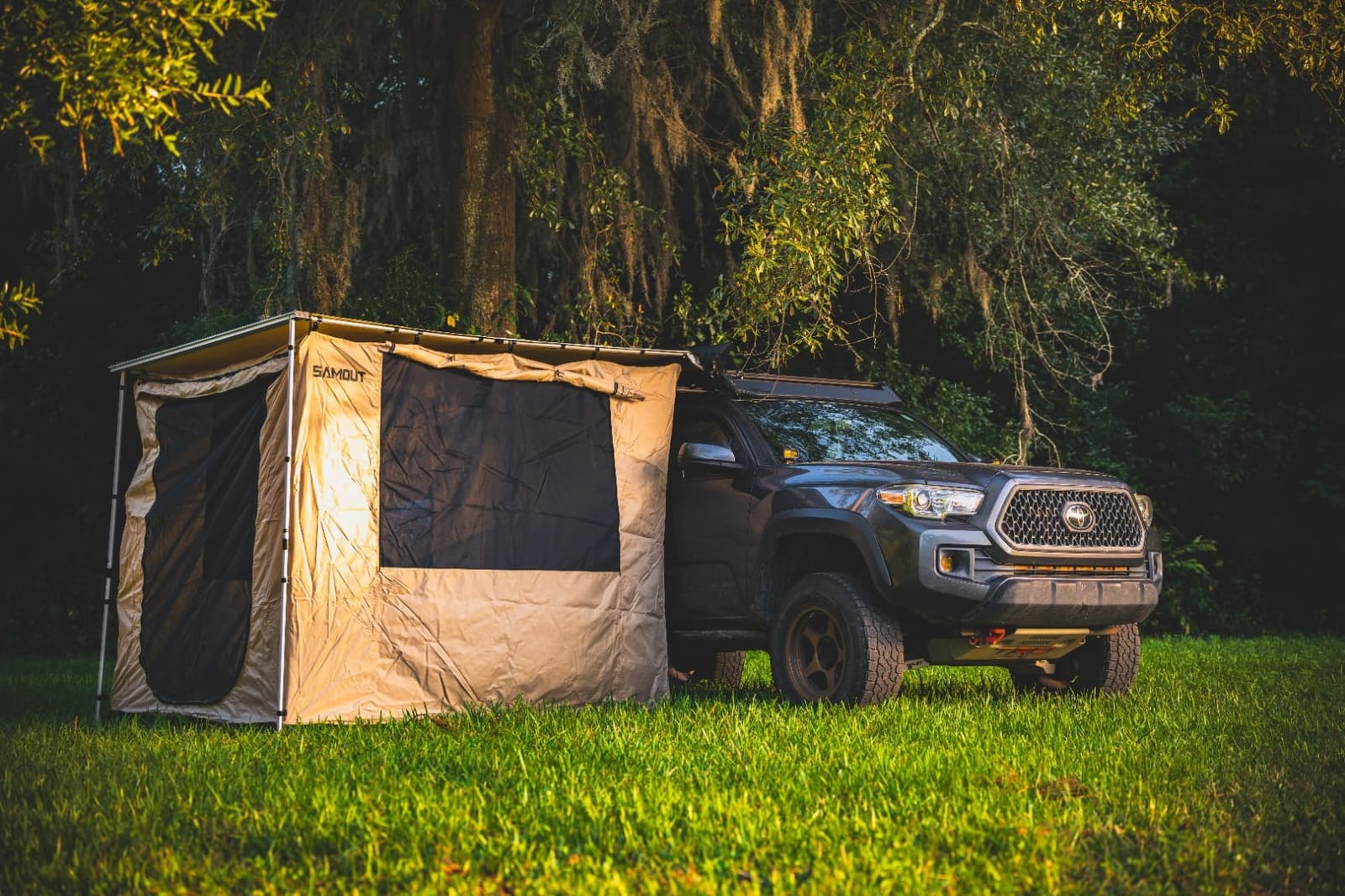SAMOUT Vehicle Awning Room 6.6' x 8.2' Rip-Stop 420D Oxford Side Awning With PVC Floor, Waterproof & Wind Resistance, Easy Setup Design (Room Only) customer photo 1