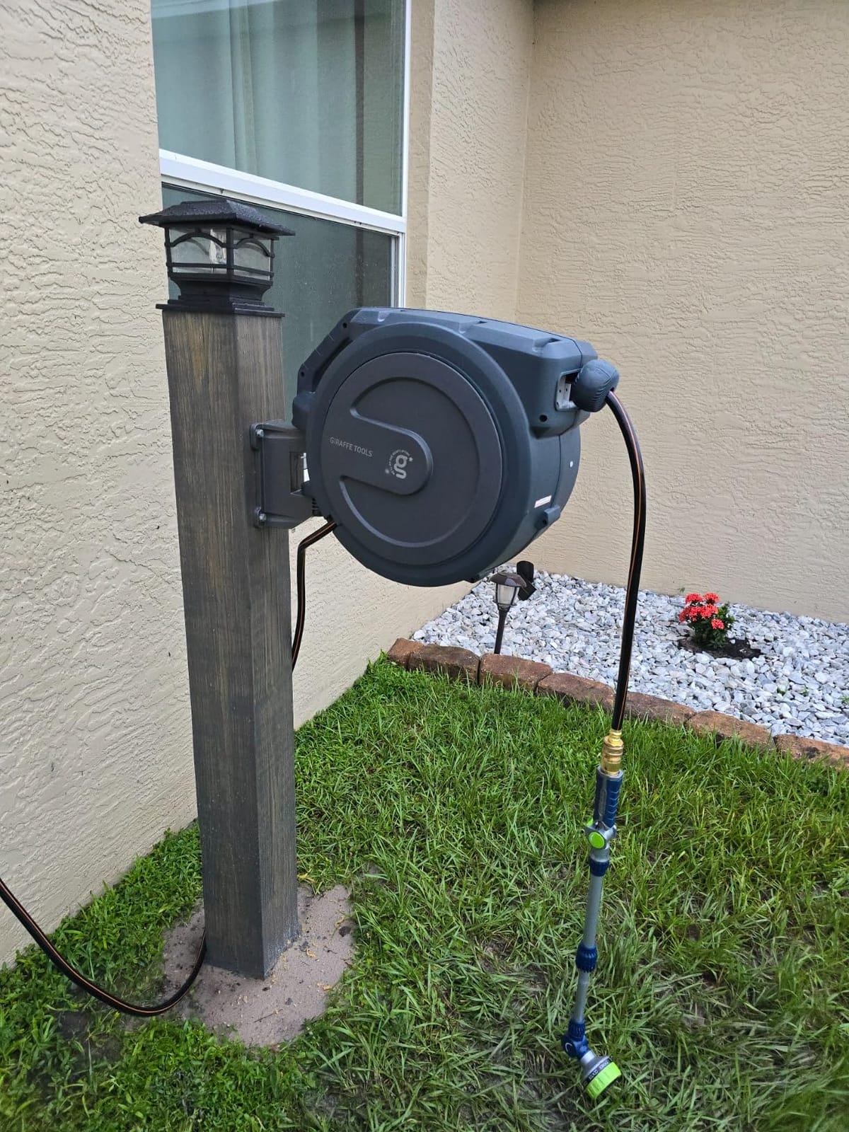 Giraffe Tools Garden Hose Reel Cart with Wheels, 200FT of 1/2 Capacity customer photo 1