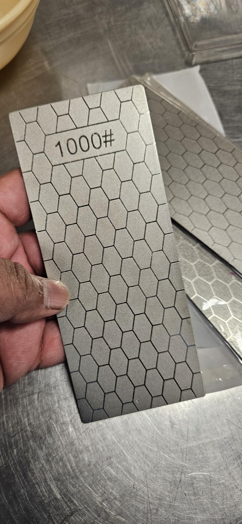 CWOVRS Diamond Sharpening Stones, 5 PCS Diamond Sharpening Plate, 200-2000# customer photo 2