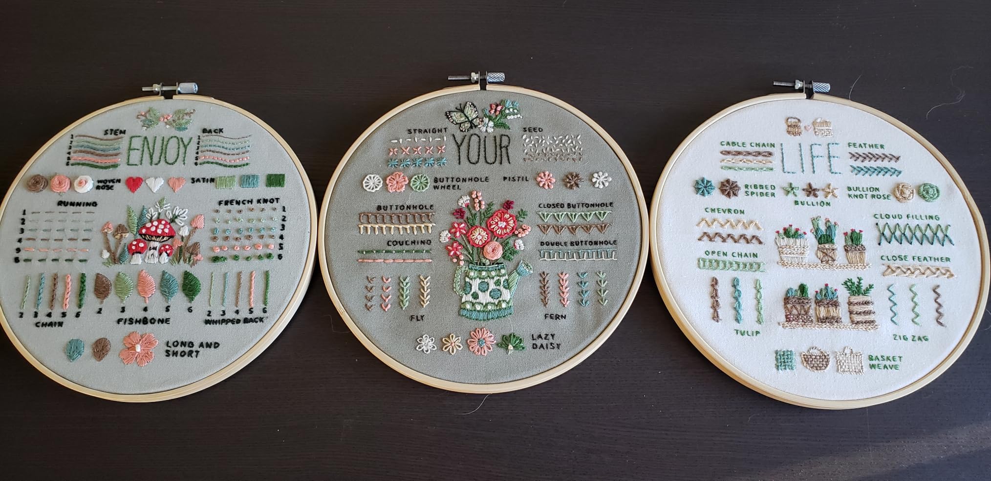 ETSPIL Embroidery Kit for Adults, 2 Hoops, 4K Slow-Mo, Pre-Printed Patterns customer photo 1