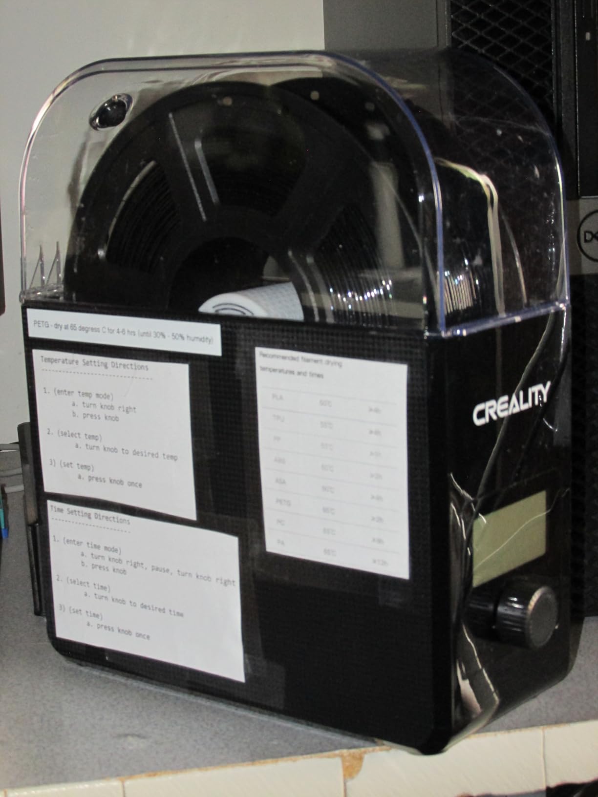Creality 2026 New Upgrade Filament Dryer Box Pro, Space Pi SE with High PTC Efficiency & Precision Sensor for 1KG Spools 45~65℃, 3D Printer Filament Dehydrator for PLA PETG ABS ASA TPU customer photo 2