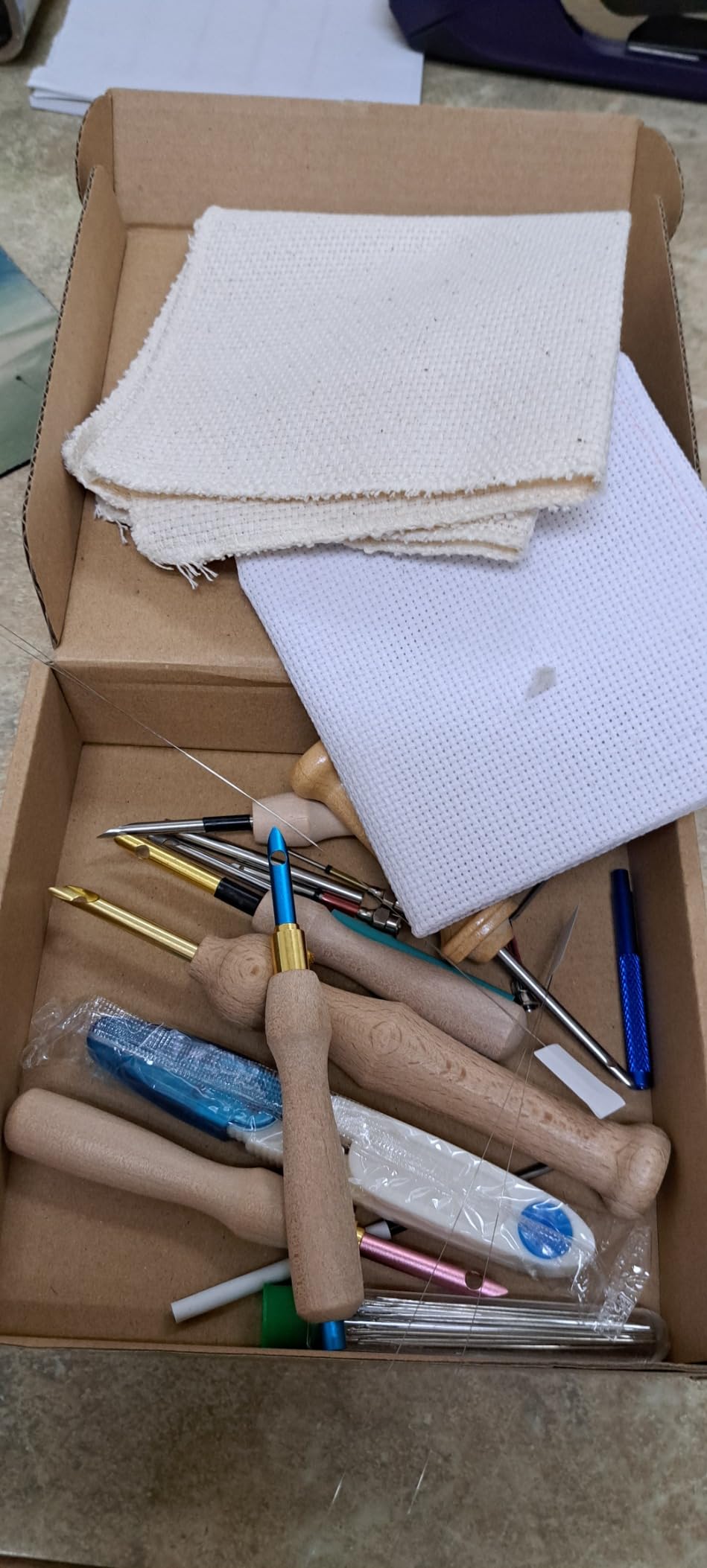 35 Pcs Punch Needle Kit, Punch Needle Tool Adjustable Punch Needle Embroidery Kits Include Wooden Handle Embroidery Pen Set, Big Eye Needles, Punch Needle Cloth - Valentines Gifts for Adults Beginne customer photo 1
