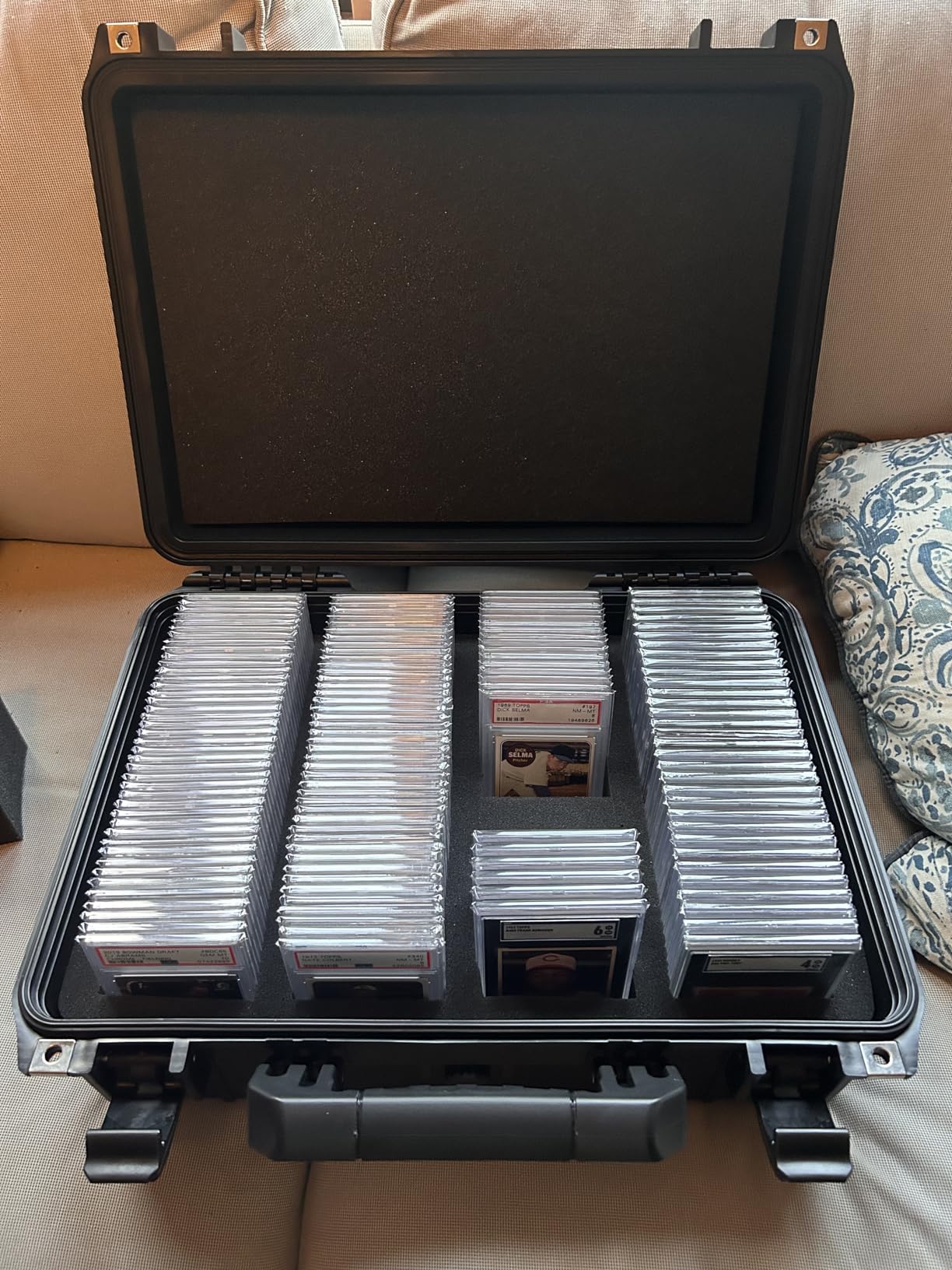 CASEMATIX Graded Card Case Compatible with 130+ BGS PSA Graded Sports Trading Cards, Waterproof Graded Slab Card Box with Precision Cut Graded Card Storage Box Foam Dividers customer photo 1