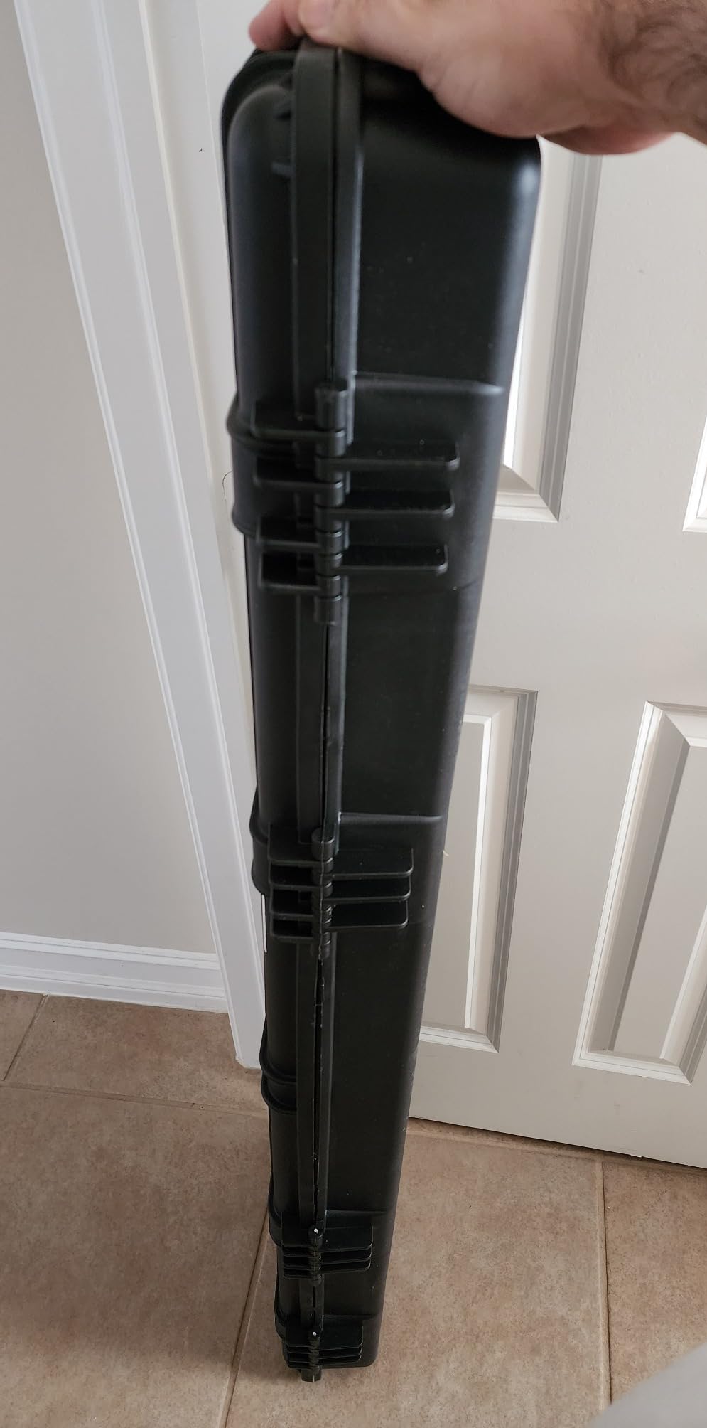 MEIJIA Portable Waterproof All Weather Hard Rifle Case,Soft Handle Grip,Customizable Fit Foam Inserted,without wheels,Black customer photo 1
