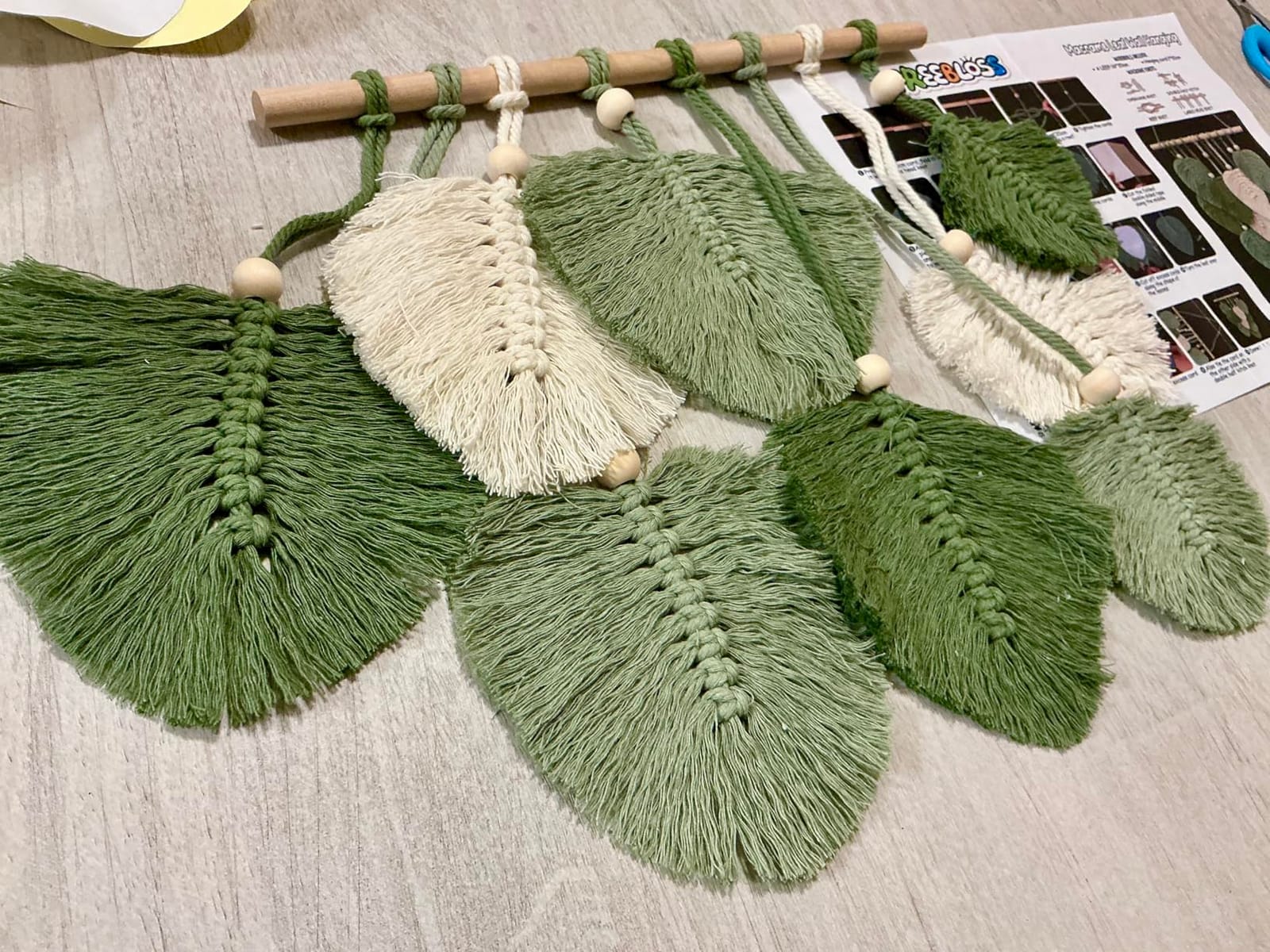 FREEBLOSS DIY Macrame Leaf Wall Hanging Beginners customer photo 2