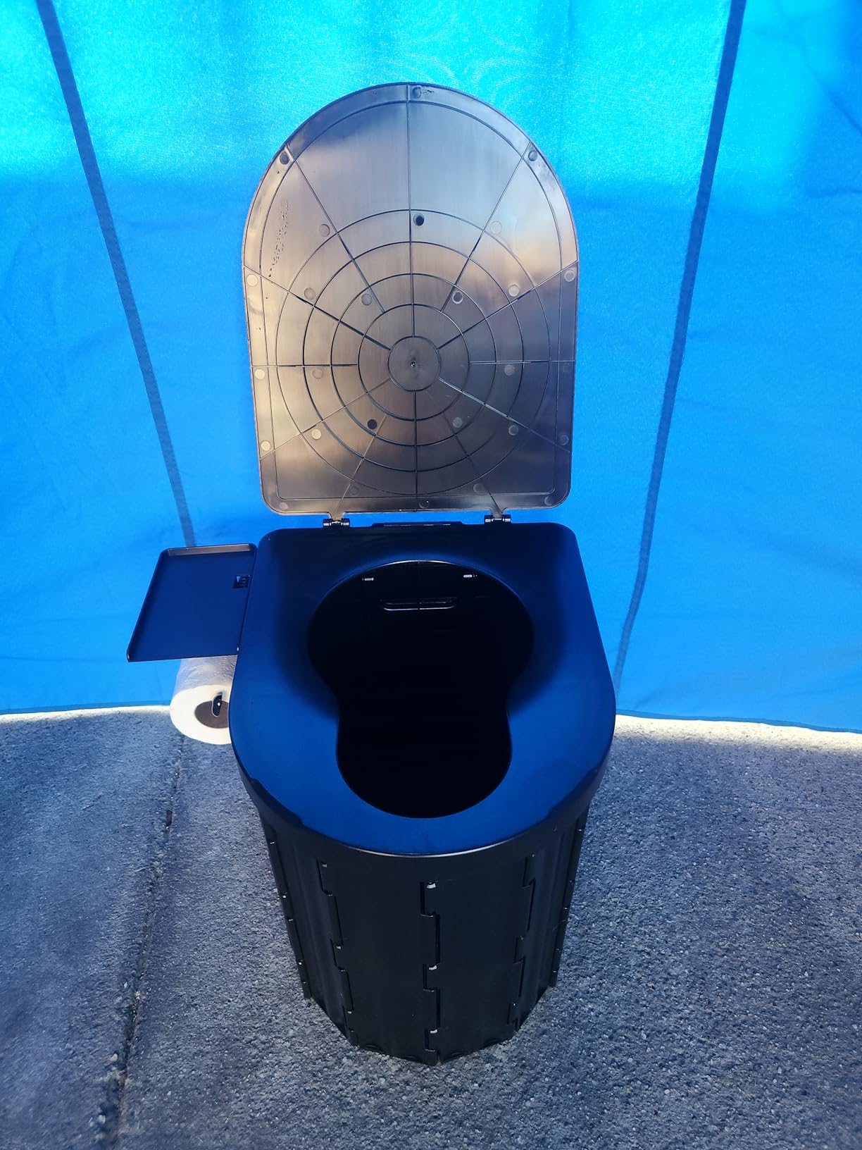 Portable Toilet, Upgraded 15'' toilet With Removable Paper Holder, Camping Toilet With A Load Capacity Of 450 Lbs, Portable Potty for Camping, Hiking, Road Trip, Car, RV, Tent, Beach, Truck Drivers customer photo 2