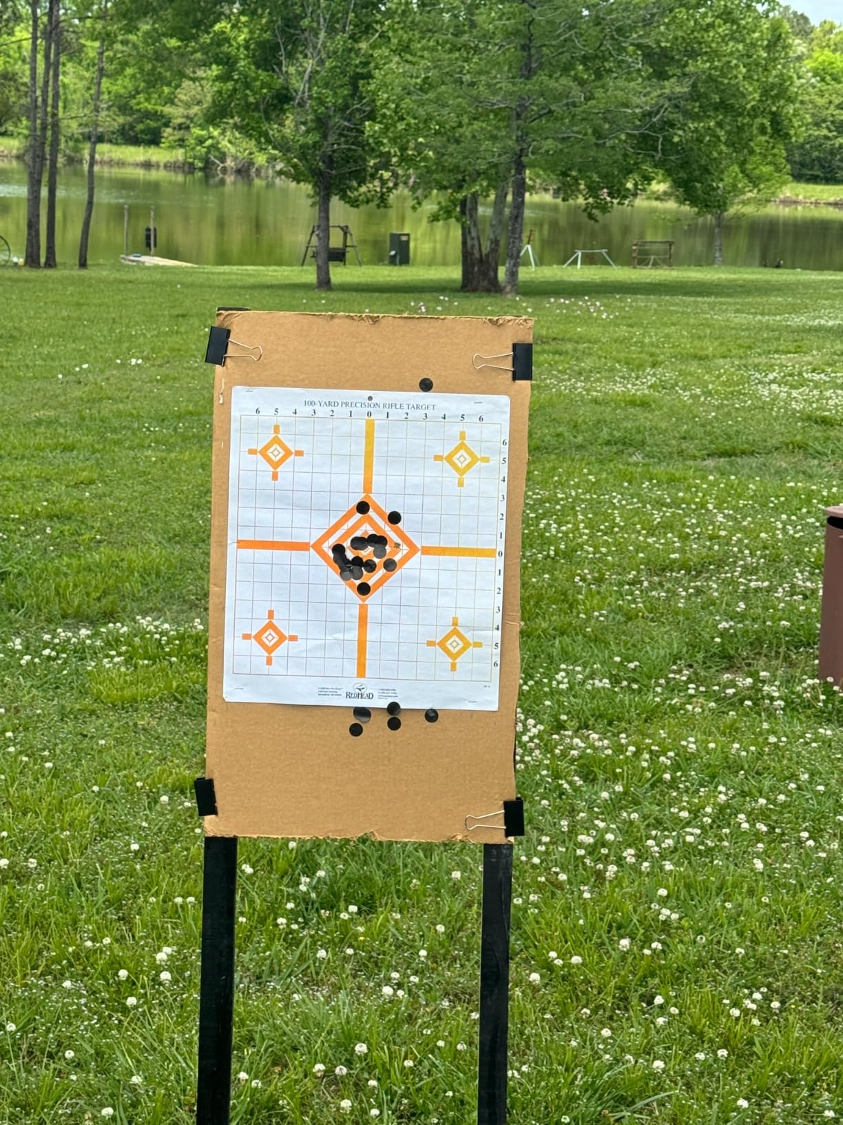 Steel Target Stand Base for Paper Silhouette Shooting Targets, 8” - 24” Adjustable Width, USPSA/IPSC - IDPA Practice, Includes Cardboard Targets for Shooting customer photo 1