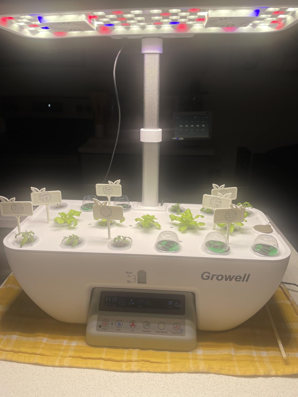 Hydroponics Growing System Kit, 17 Pods Herb Garden with 102 28W Full-Spectrum Grow Lights & 2 Fans, Indoor Garden with Water Pump, 10L Water Tank, Auto Timer, Height Adjustable (Black & White) customer photo 1
