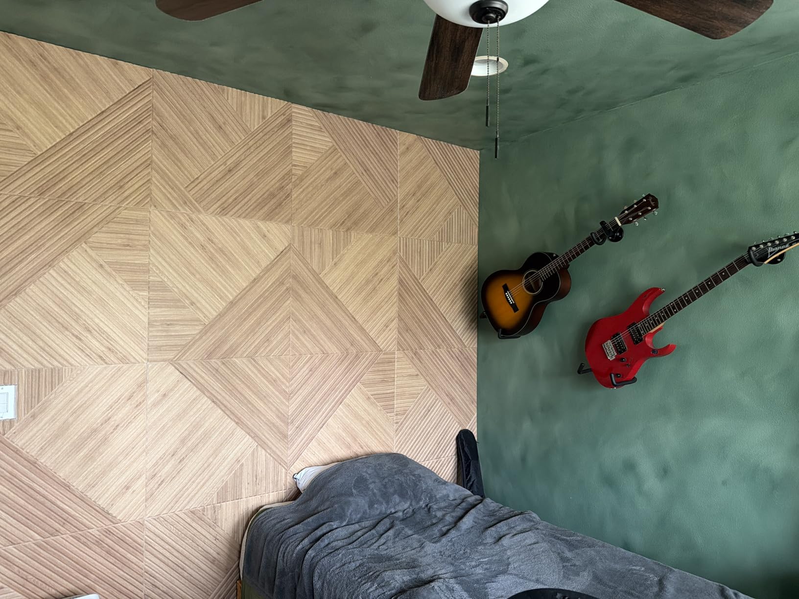 BUBOS 6-Pack Acoustic Panels, Wood Grain Sound Absorbing Panels, 23.6x23.6 customer photo 1