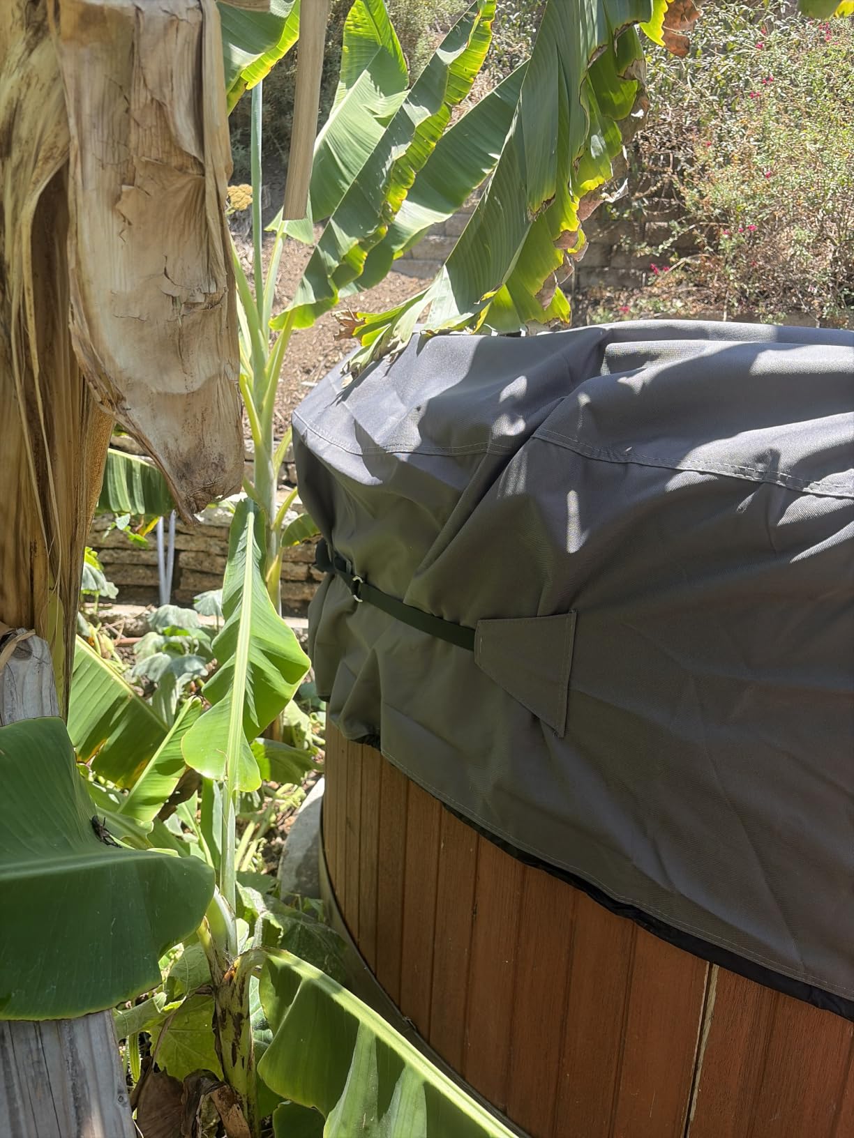 Waterproof Hot Tub Cover -Outdoor Spa Cover Cap(86''x86 x 20'') customer photo 1