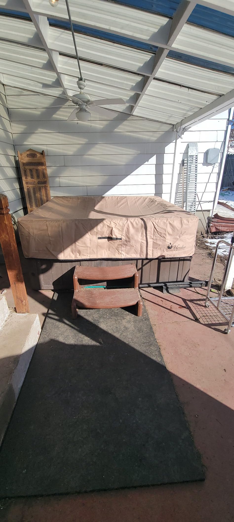 Waterproof Hot Tub Cover -Outdoor Spa Cover Cap(86''x86 x 20'') customer photo 2