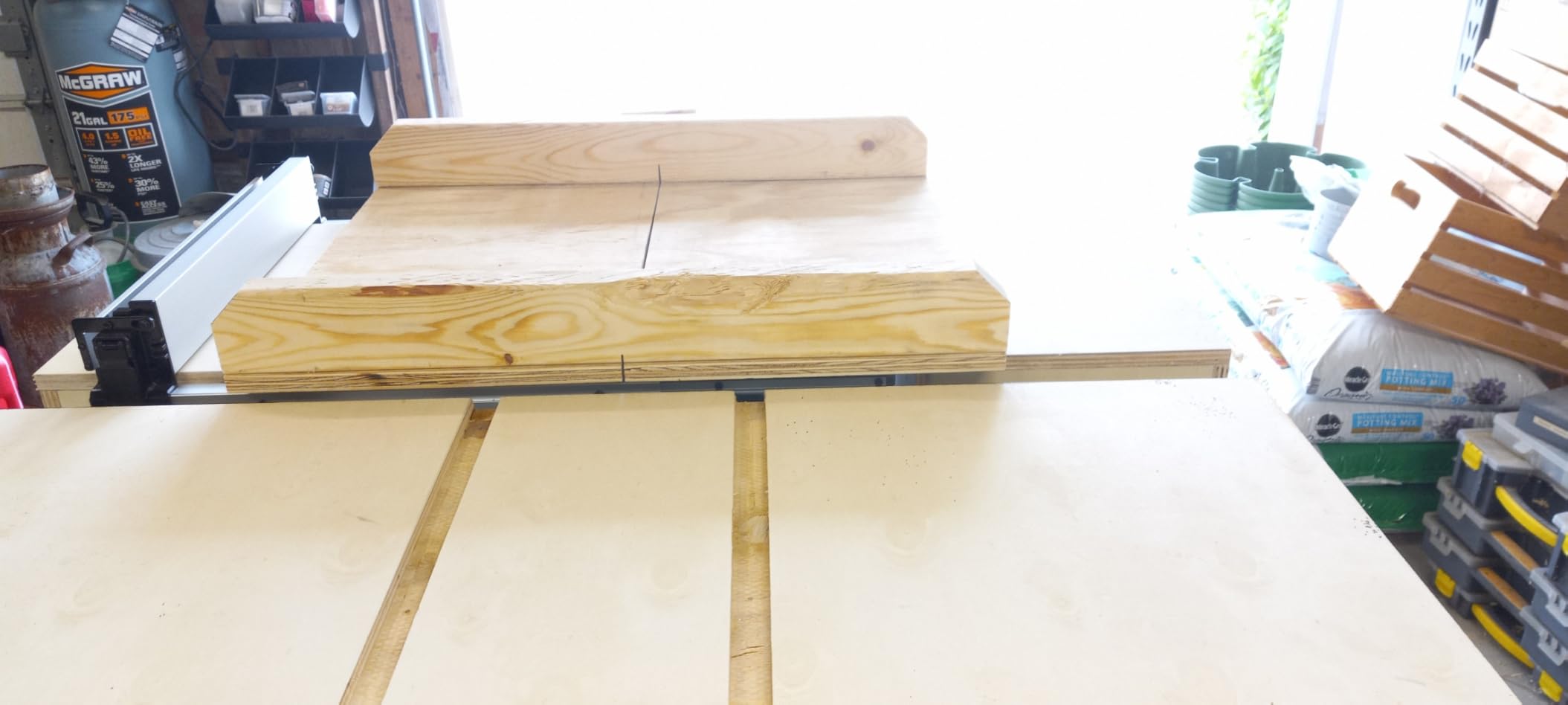 Crosscut Sled for Table Saw - Premium UHMW Plastic - 3/4