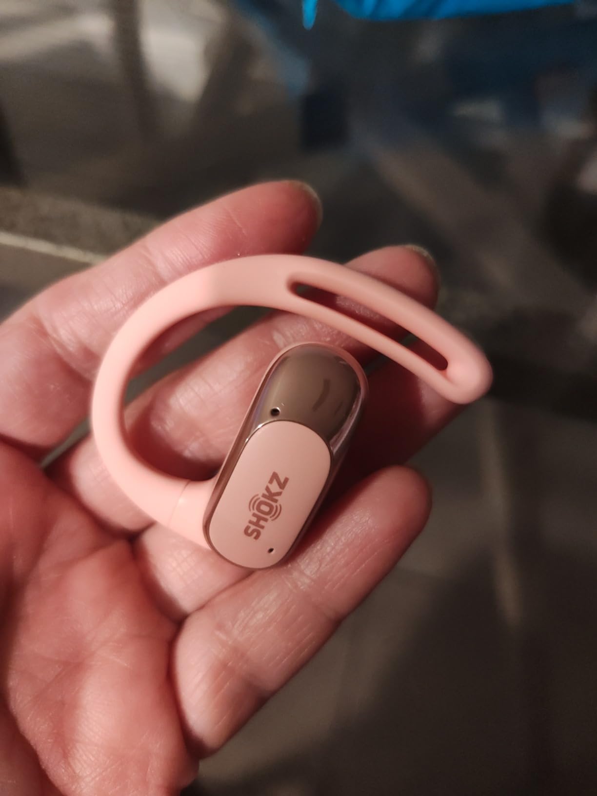 SHOKZ OpenFit Air - Open-Ear Headphones, True Wireless Earbuds, Water Resistant, Secure Earhooks for Daily Use, White customer photo 1