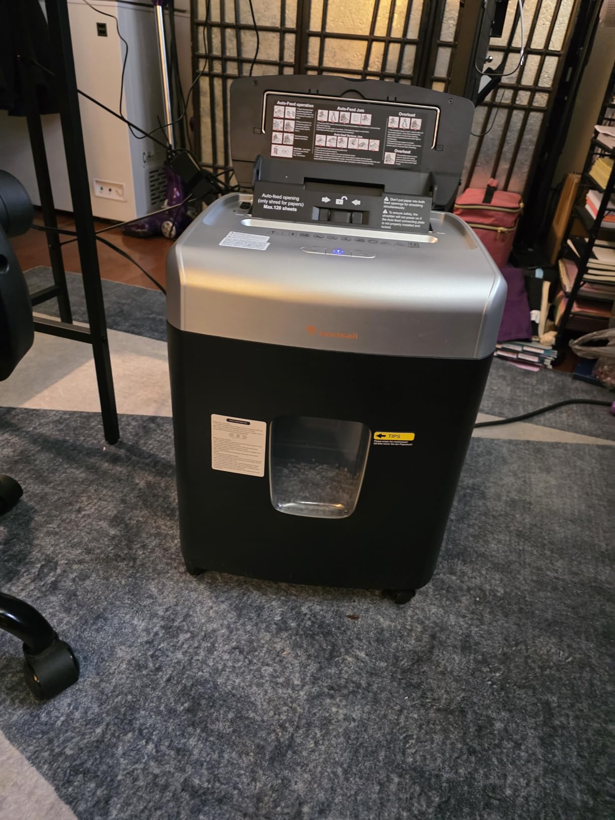 Bonsaii 120-Sheet Autofeed Micro-Cut 30-Min Run Heavy Duty Paper Shredder customer photo 1