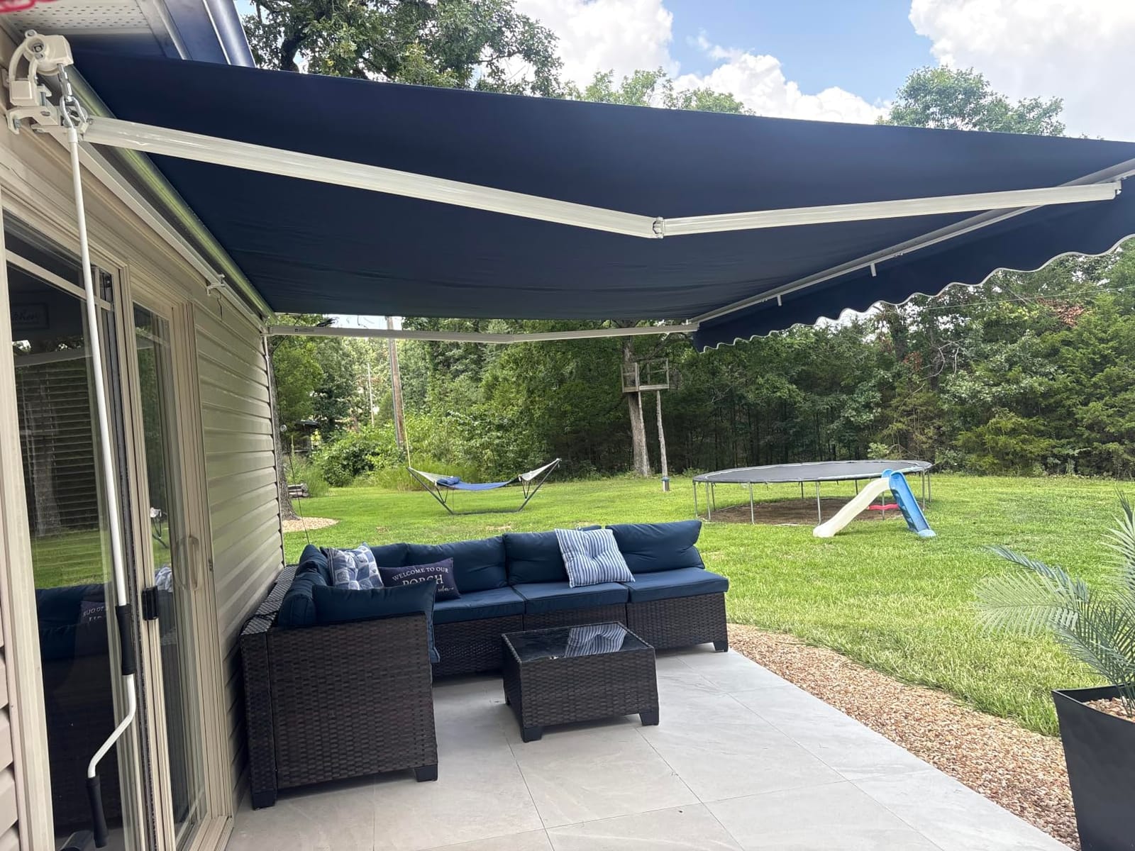 U-MAX Awnings for Outside, 10' x 8' Retractable Awning for Patio, Beige customer photo 2