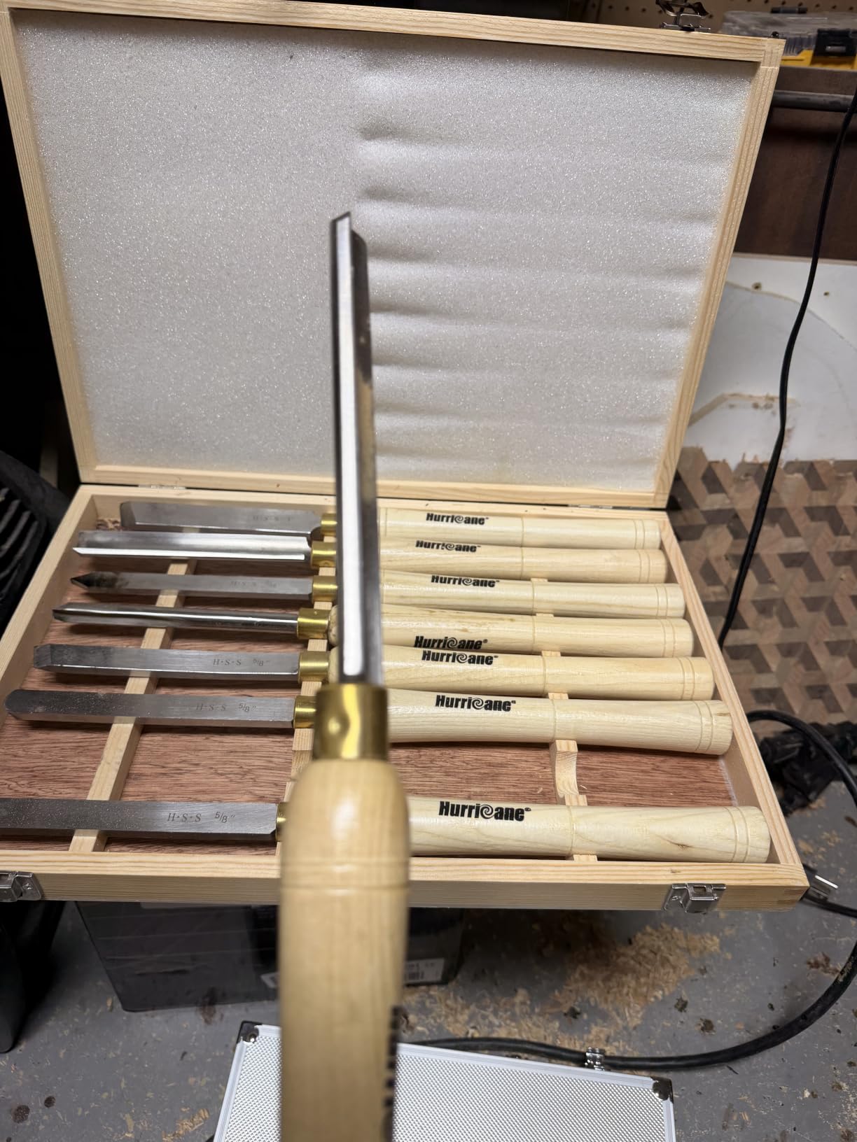 HURRICANE 8pc Wood Lathe Chisel Set, M2 HSS Wood Turning Tools with 10