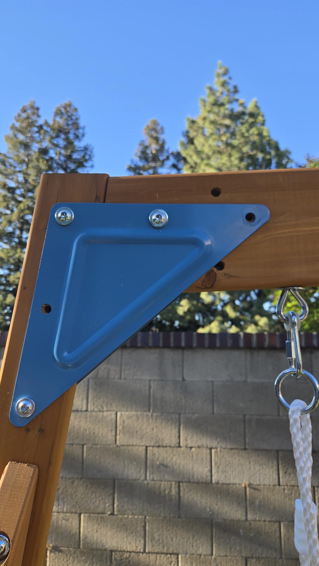 ROBOTIME Wooden Swing Set for Backyard, All-in-One Kids Playset, Ages 3-10 customer photo 2