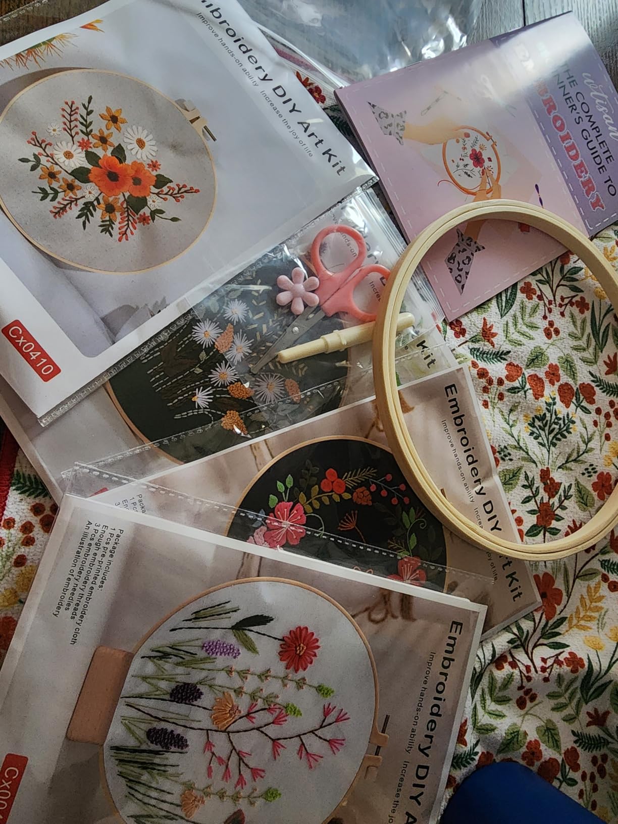 wtisan 4 Pack Embroidery kit for Beginners Cross Stitch Kits for Adults customer photo 1