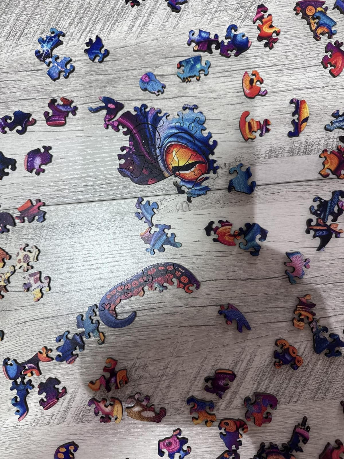Qiuenisray 500 Piece Puzzles for Adults, Wooden Octopus Jigsaw Puzzles customer photo 2