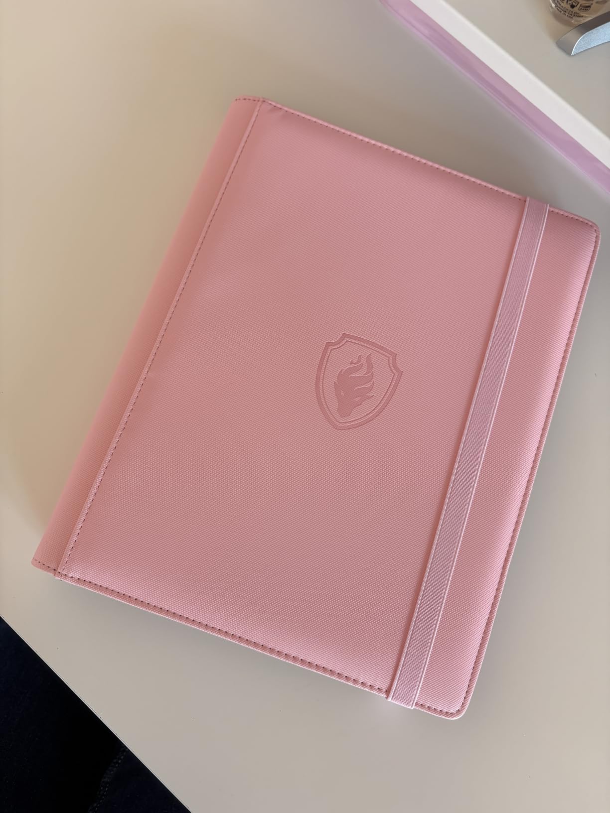 Premium 9 Pocket Card Binder for 540 Card, Fabmaker PU Trading Card Binder | Sturdy Card Collection Album, Side-Loading, Sleek Card Holder Folders for Game Cards & Sports Cards, Pink customer photo 1