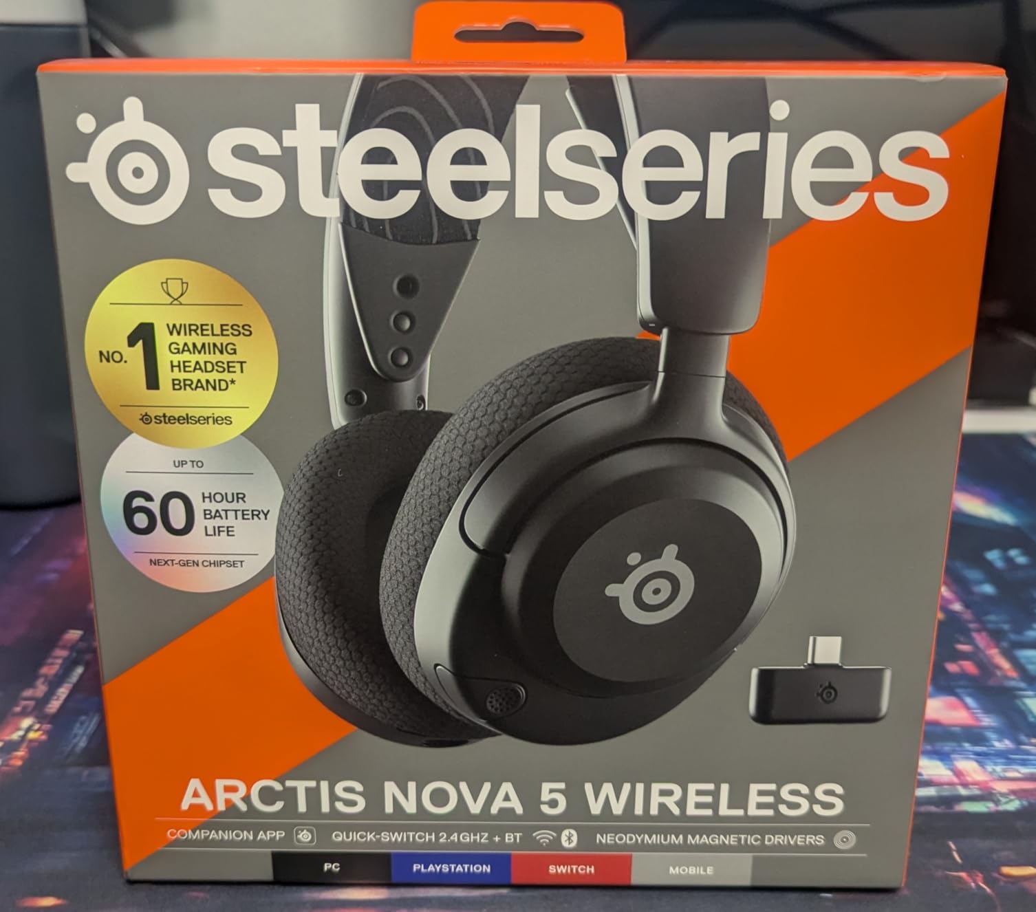 SteelSeries Arctis Nova 5 Wireless Multi-System Gaming Headset — Neodymium Magnetic Drivers — 100+ Audio Presets — 60 HR Battery — 2.4GHz or BT — ClearCast Gen2.X Mic — PC, PS5, PS4, Switch, Mobile customer photo 2
