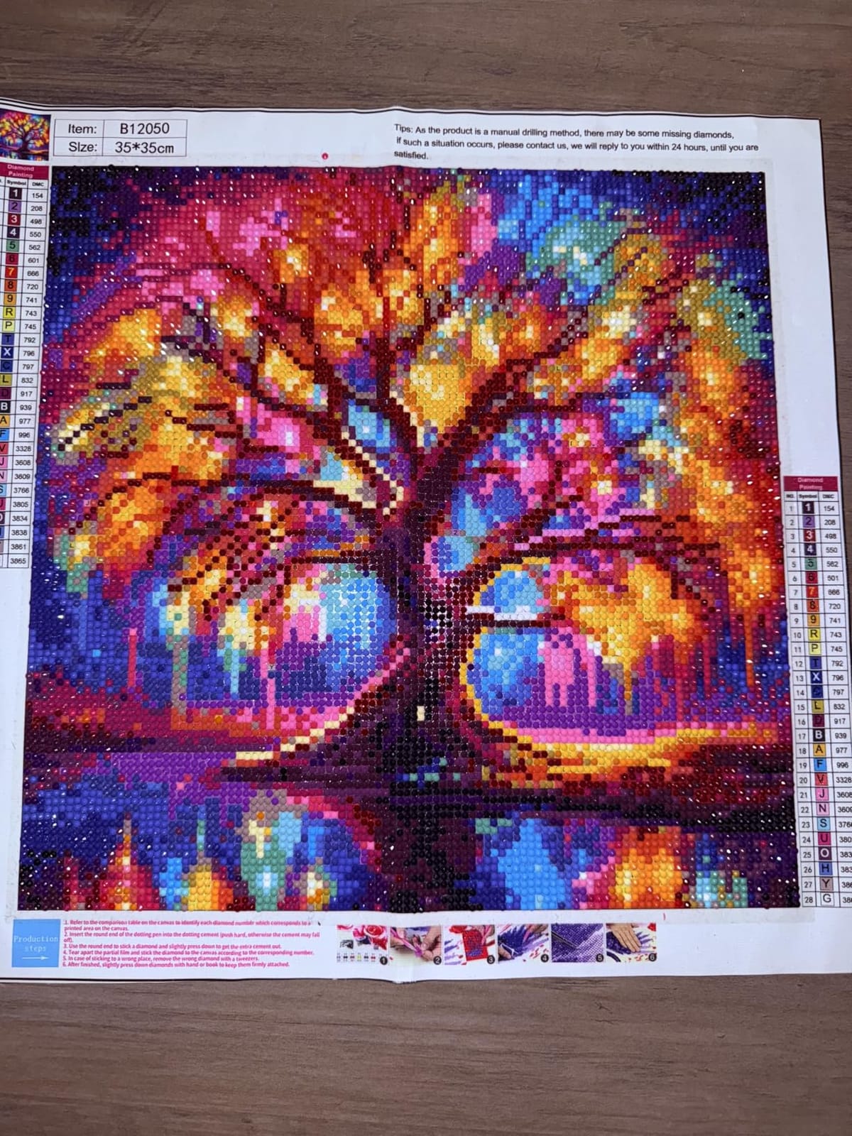 DIYCYCY Tree of Life Diamond Painting Kits for Adults Beginners 13.8x13.8in | Full Drill Diamond Art Kits,Round 5D DIY Diamond Dots Paintings, Diamonds Pictures Gem Art and Crafts Home Wall Decor customer photo 1