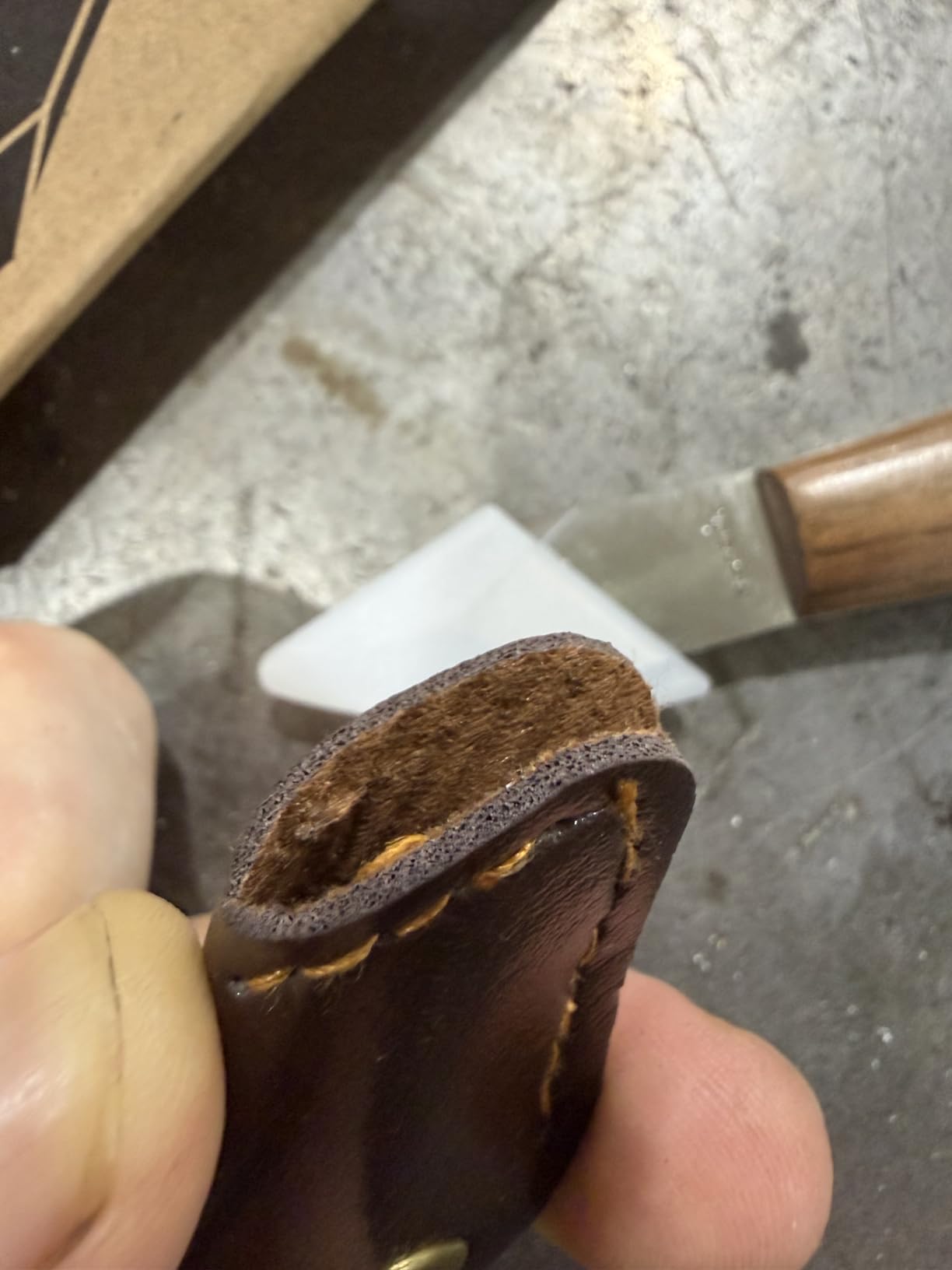RUITOOL Woodworking Marking Knife, Double-Bevel Blade with Leather Sheath customer photo 2