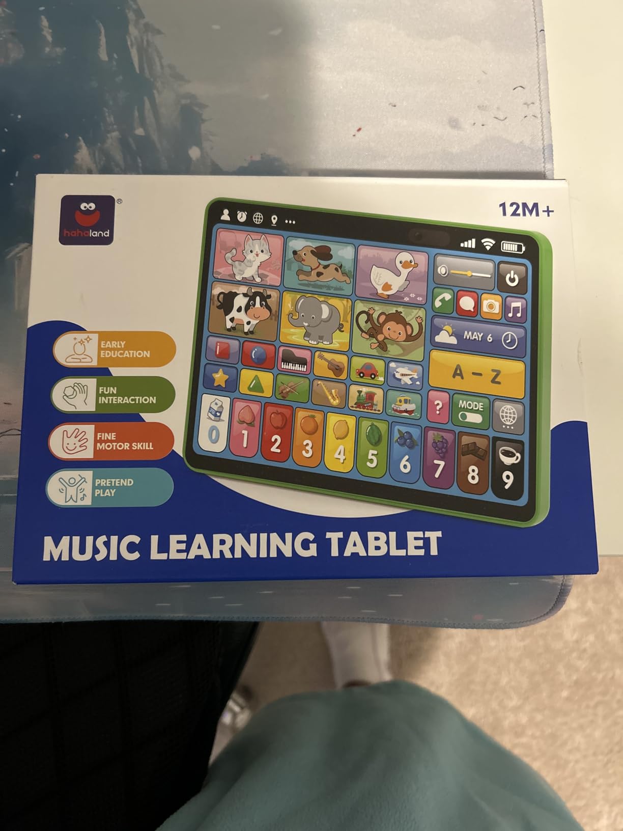 hahaland 5-Language Learning Tablet Toy for Toddler 1-3 with Speech Therapy customer photo 2