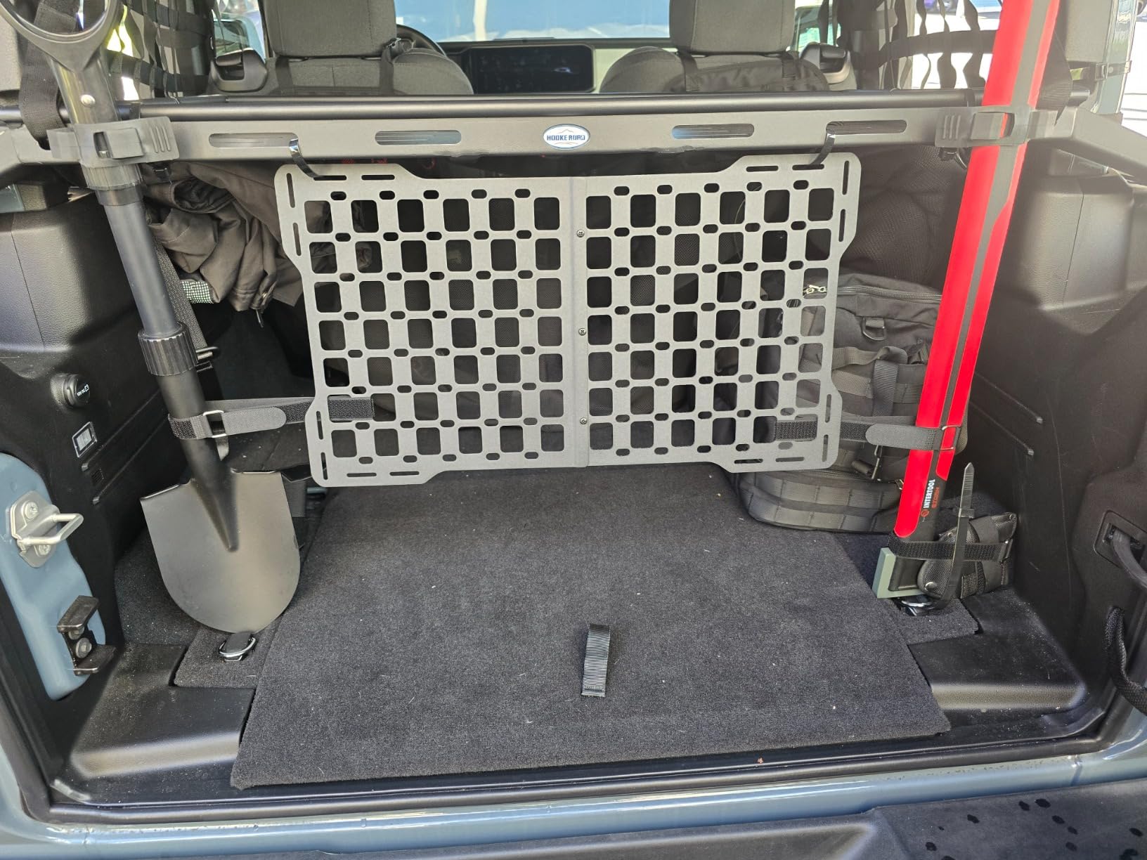 Metal Rigid Molle Panels for Vehicles - Alloy Truck Mount Rack Tactical Seat Back Organizer - Adjustable, Versatile Panel - Stronger Than Plastic - 4 Loop Fasteners - Eco-Friendly customer photo 1