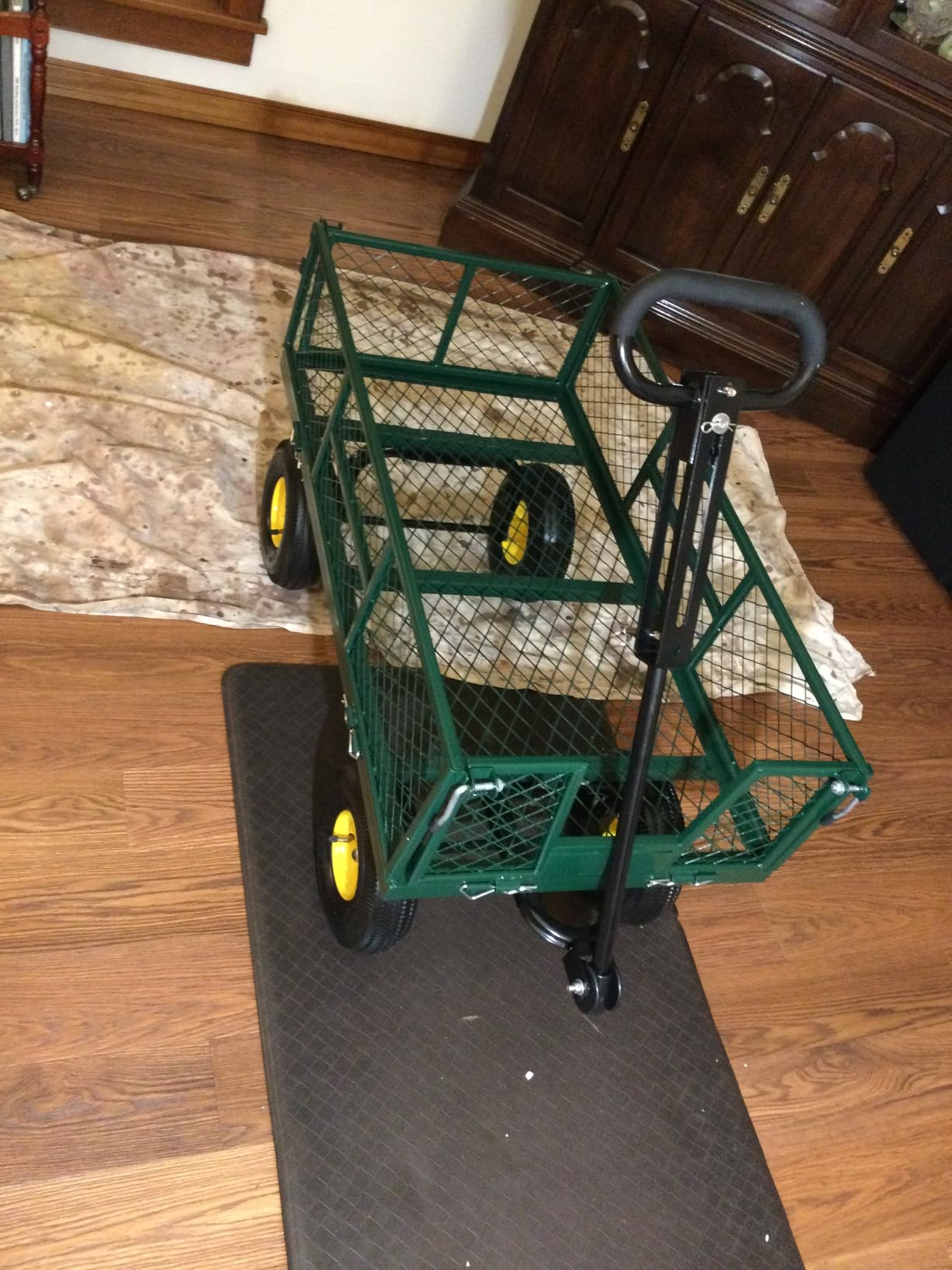VIVOHOME Steel Garden Cart Heavy Duty 900 LBS 4.5 Cu Ft Utility Wagon customer photo 1
