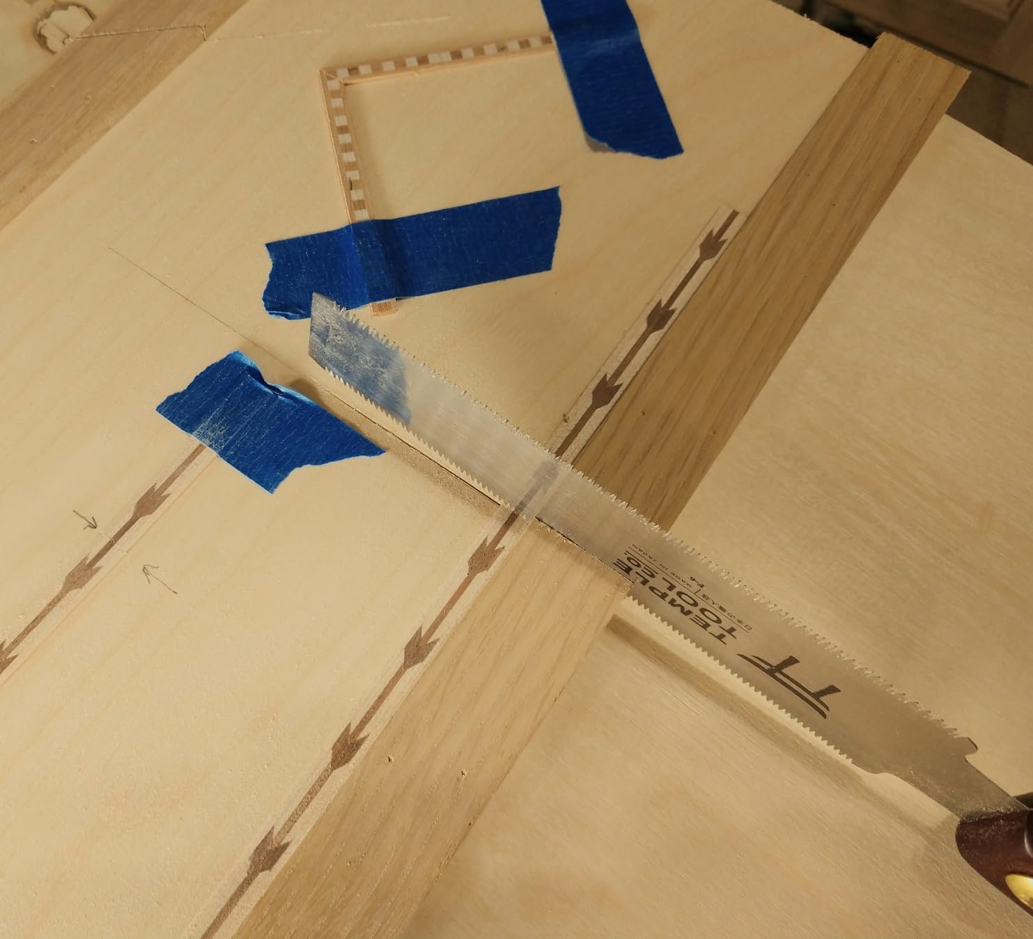 Temple Tool Co. Japanese Flush Cut Saw - 6 Inch Double Edge Pull Saw for Flush Cutting Dowels, Pegs, Wedges - Hardwood Softwood customer photo 2