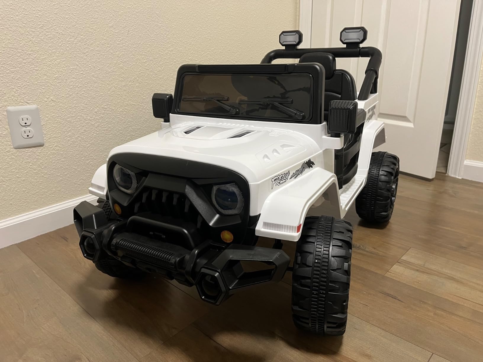 OLAKIDS Ride on Truck, 12V Battery Powered Electric Vehicle for Kids with Remote Control, Bluetooth, Power Display, LED Lights, Music Player, Ride on Toy for 3+ Boys Girls (Black) customer photo 2