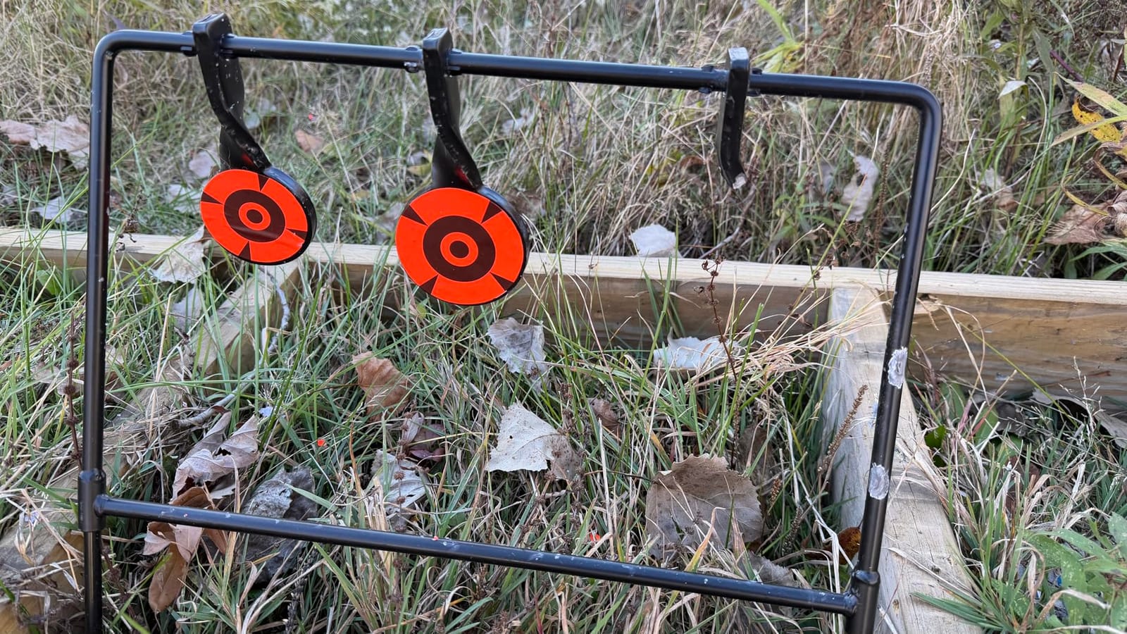 3/8'' Thick Metal High Caliber Spinner Target, Heavy Metal Spinner Auto Reset Steel Target for Centerfire Handguns Up to .44 Magnum Outdoor Target Shooting Range customer photo 1