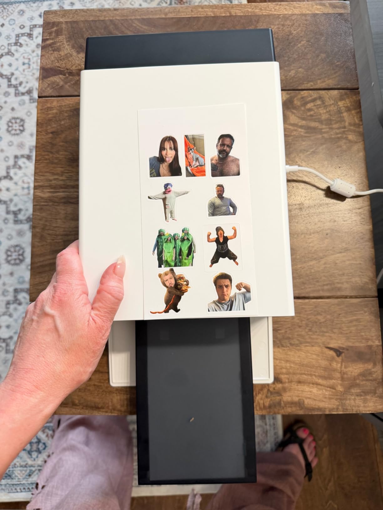 Liene PixCut S1 Color Sticker Printer & Cutting Machine - All-in-One Sticker Maker for DIY Crafts, Custom Labels & Gifts. Thermal Dye-Sublimation Photo Printer, 300 DPI, Precise AI Auto-Cutting customer photo 1