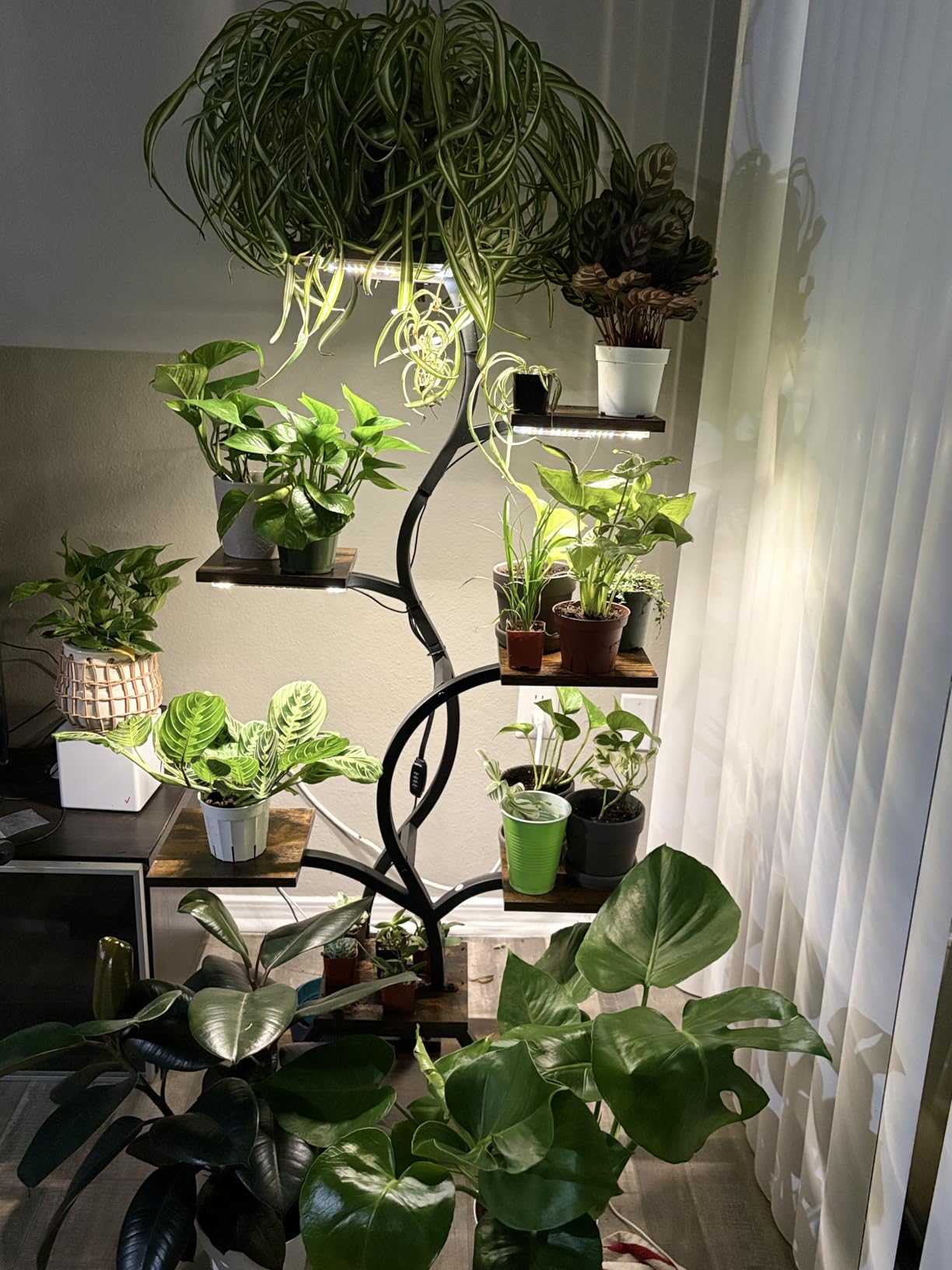 Plant Stand Indoor with Grow Light - 8 Tiered Corner Plant Shelf Indoor customer photo 2